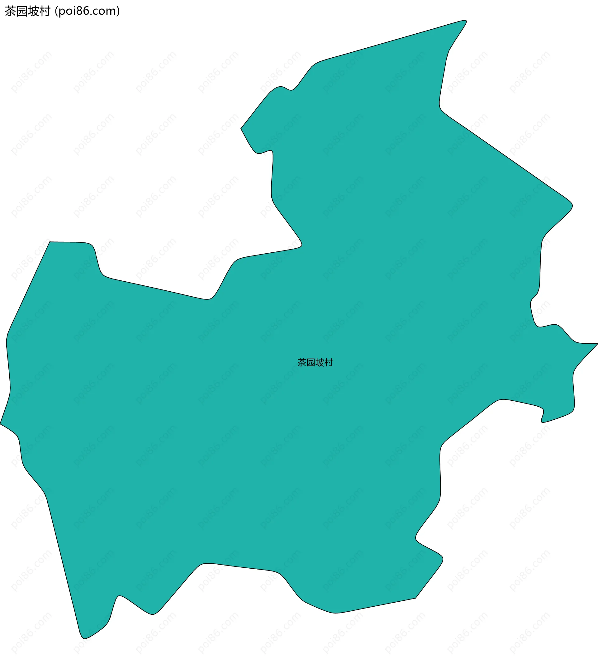茶园坡村边界地图