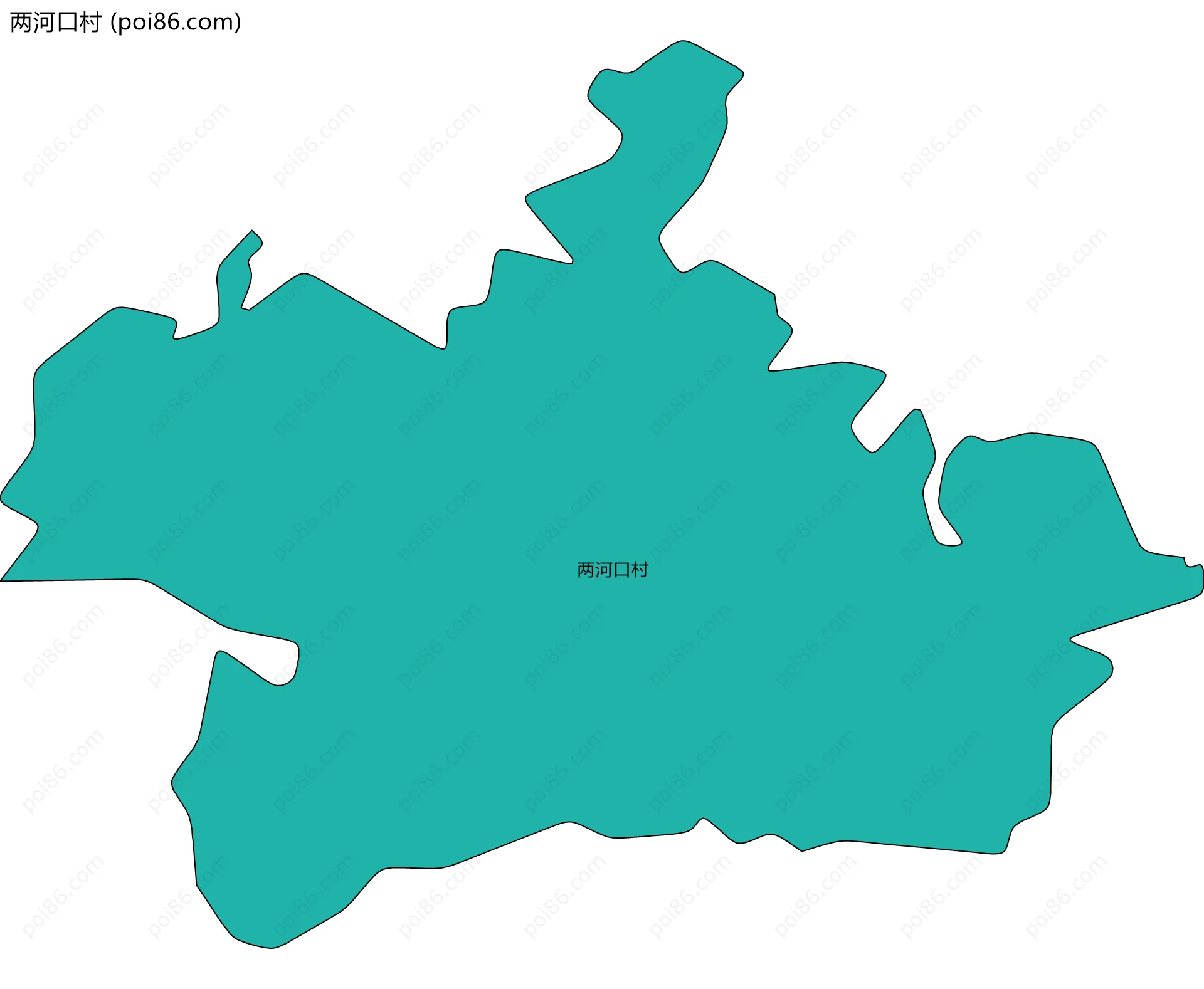 两河口村边界地图