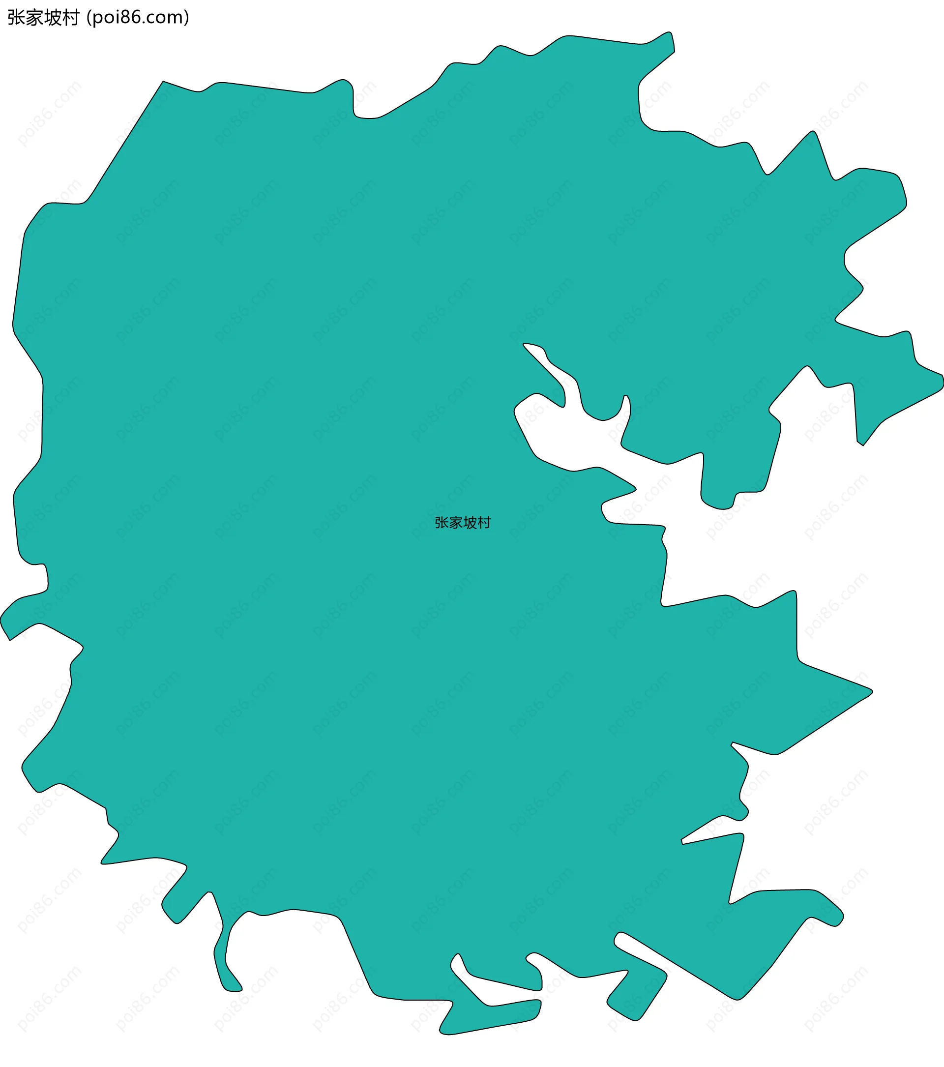 张家坡村边界地图