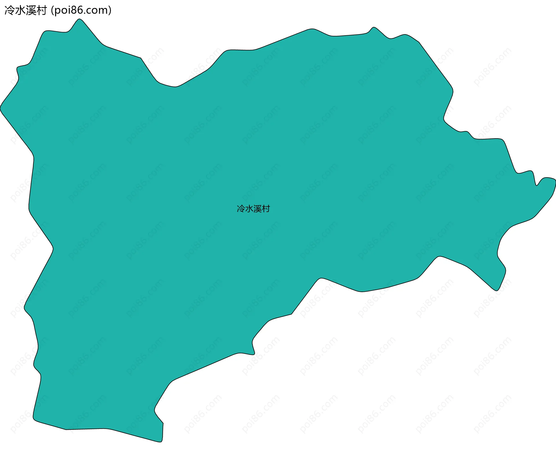 冷水溪村边界地图