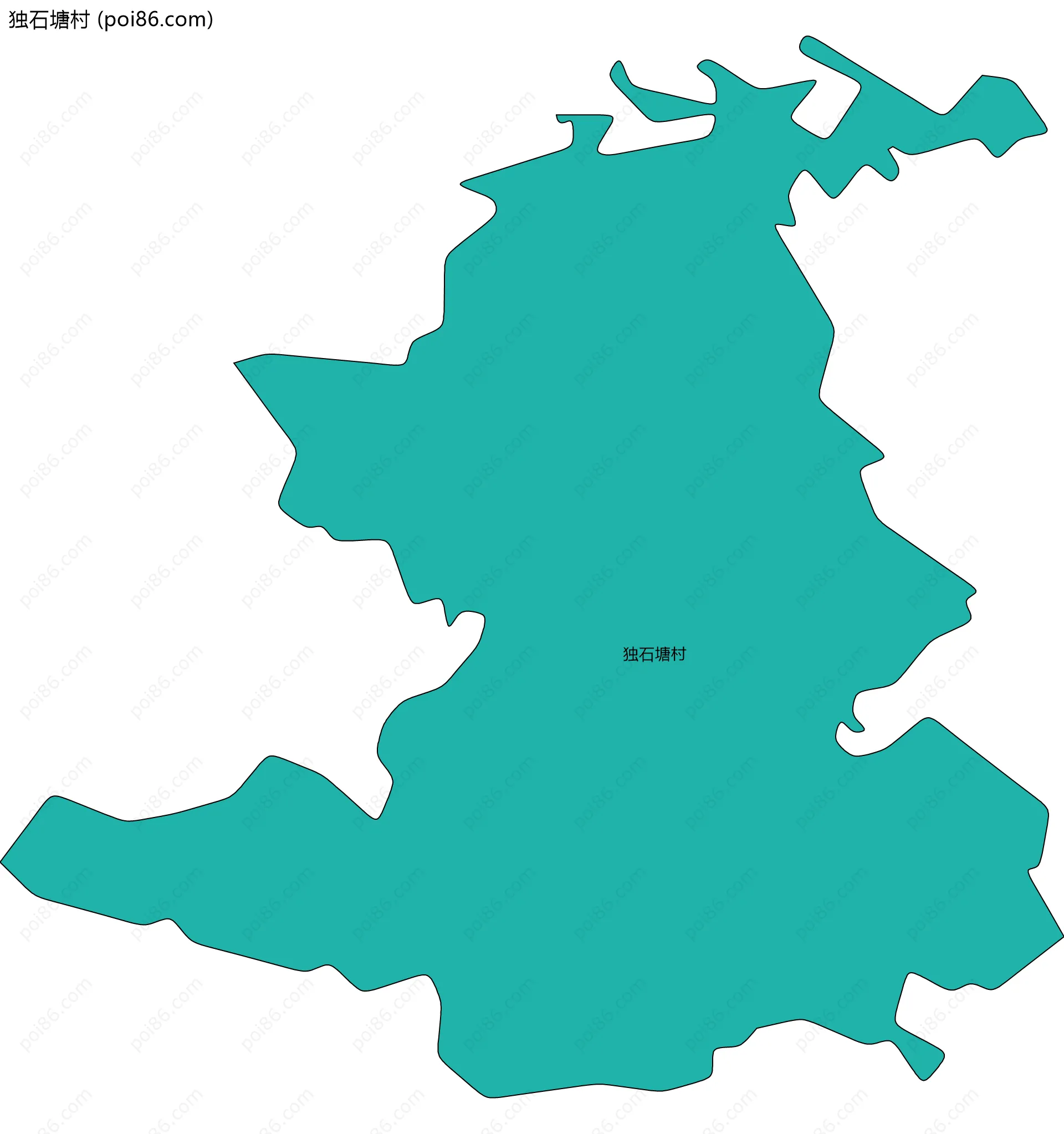 独石塘村边界地图