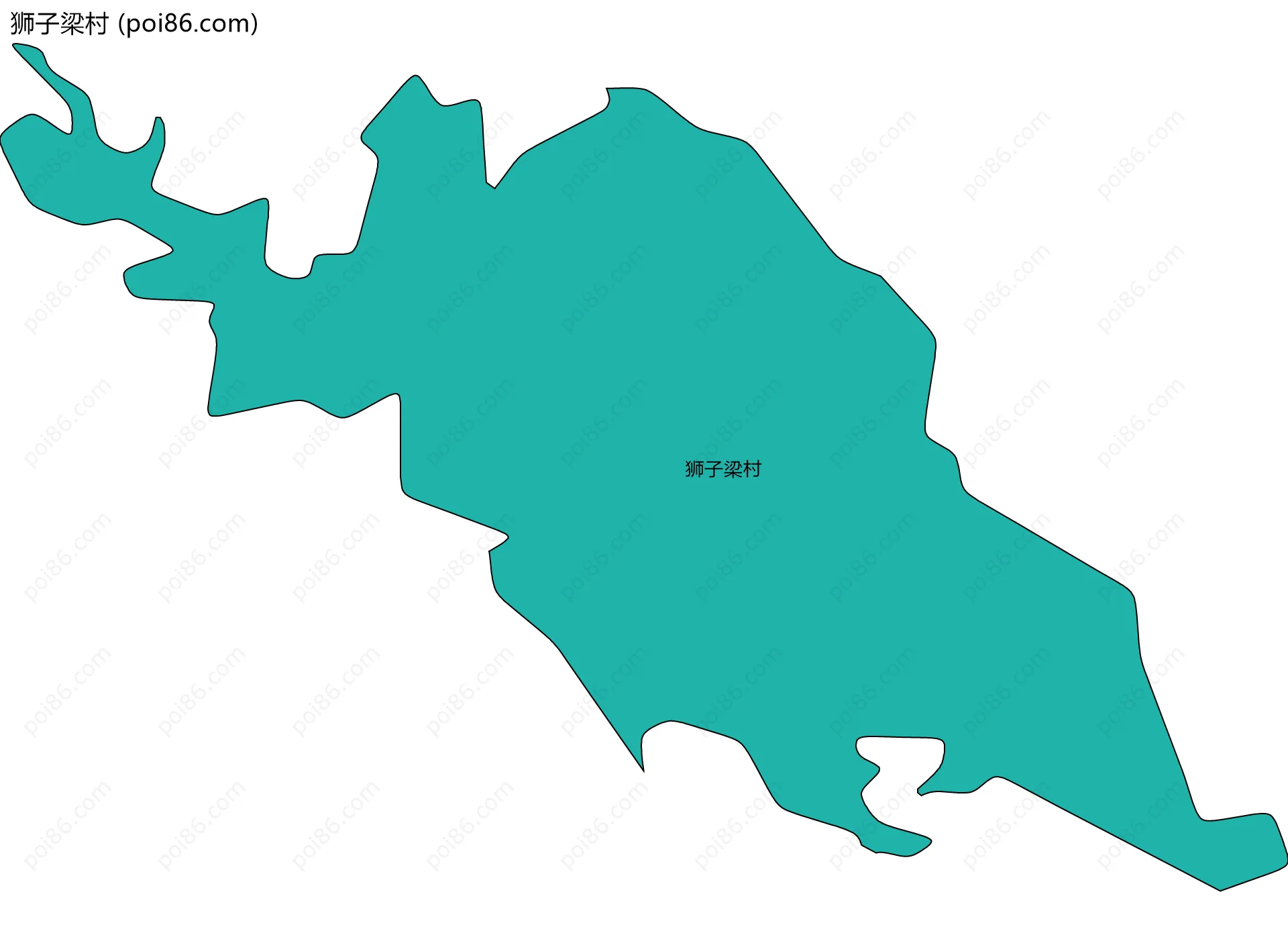 狮子梁村边界地图