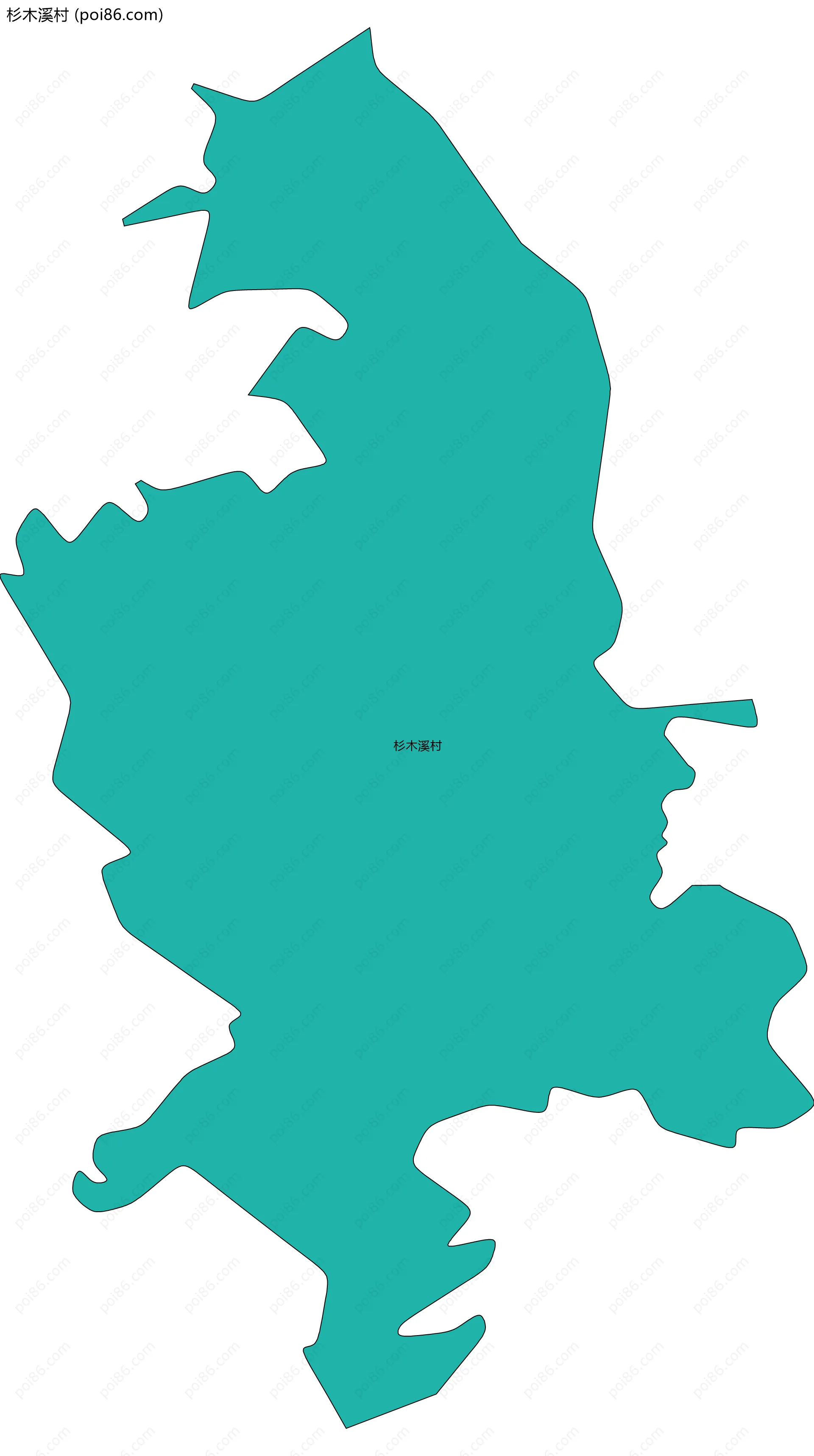 杉木溪村边界地图