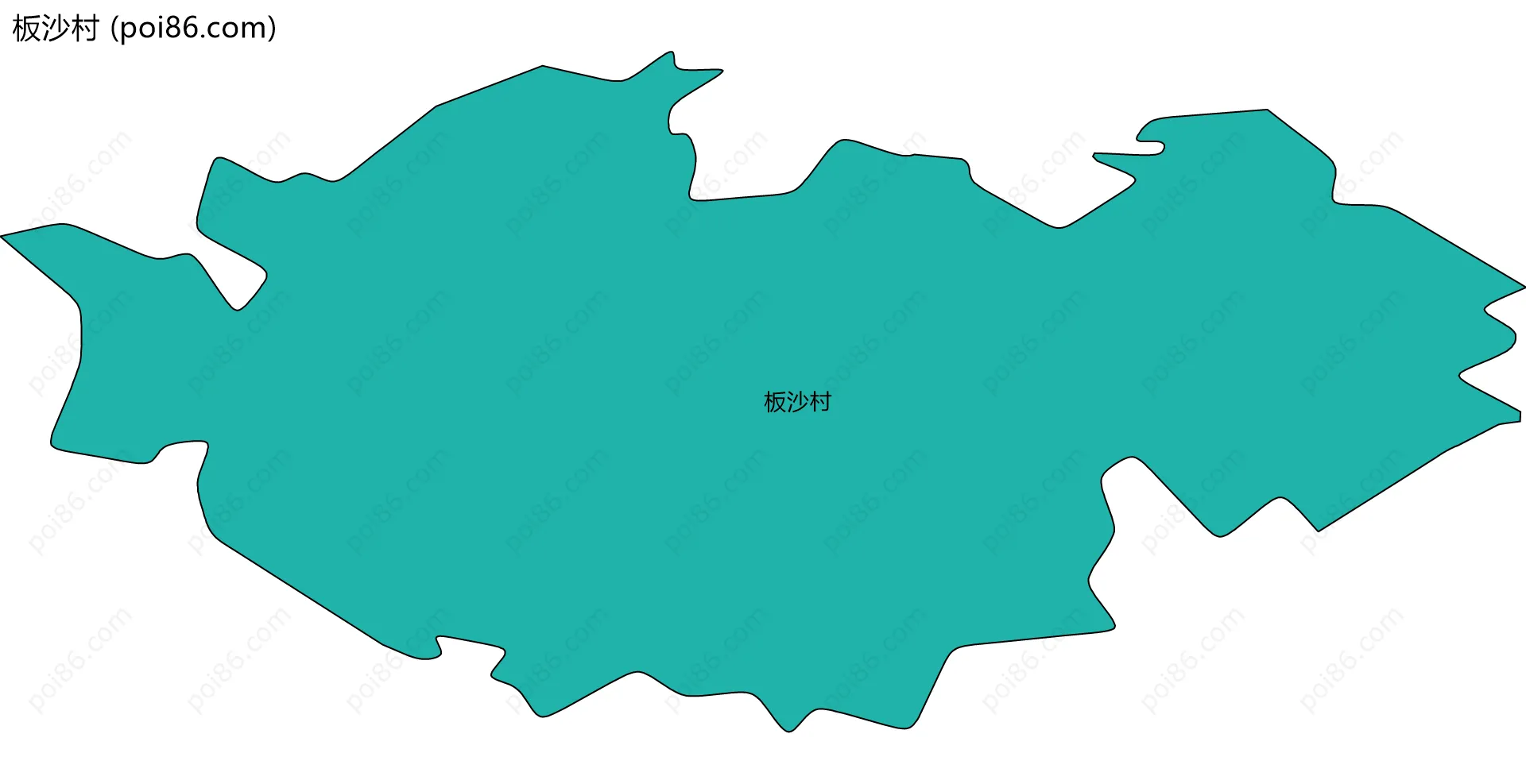 板沙村边界地图