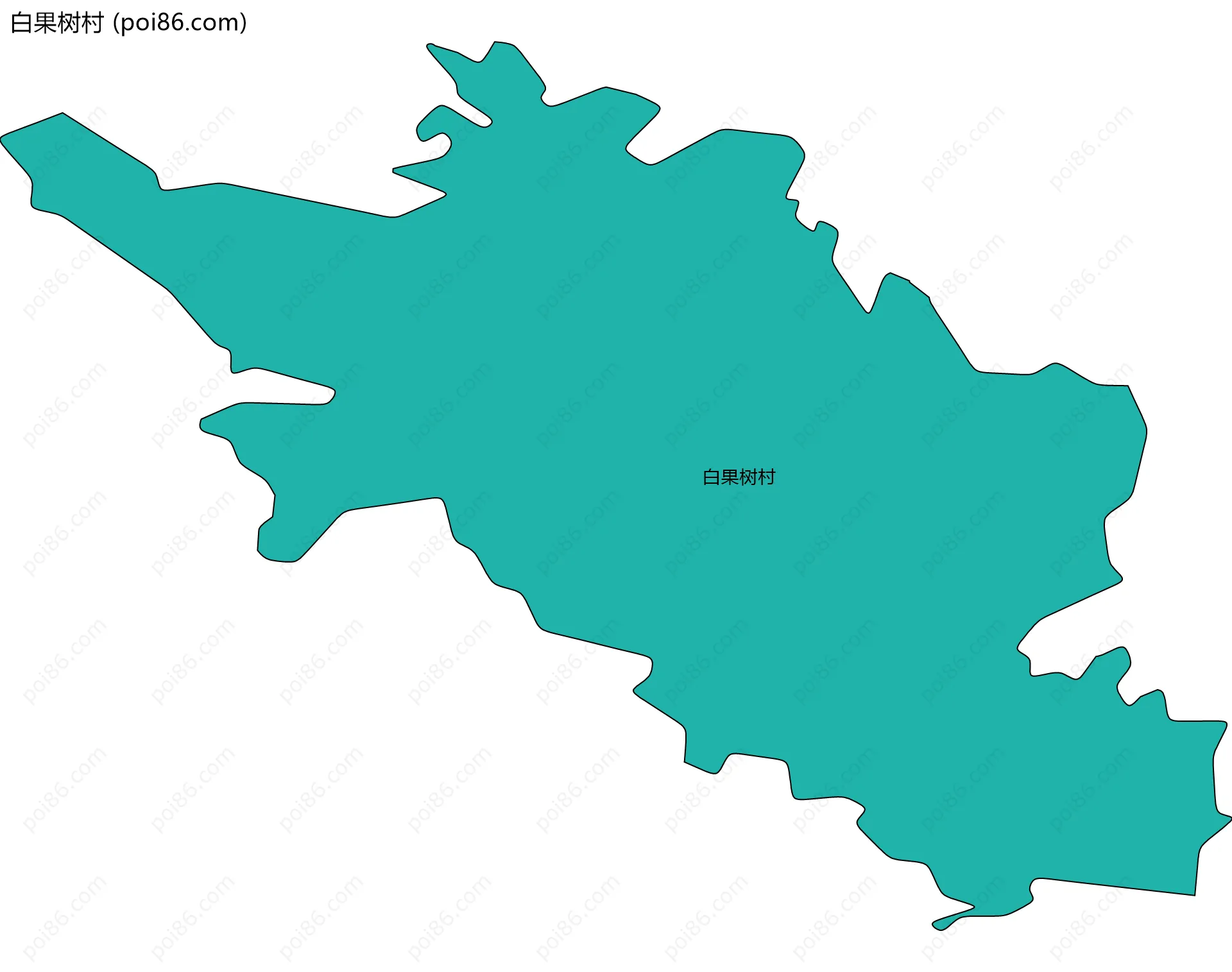 白果树村边界地图