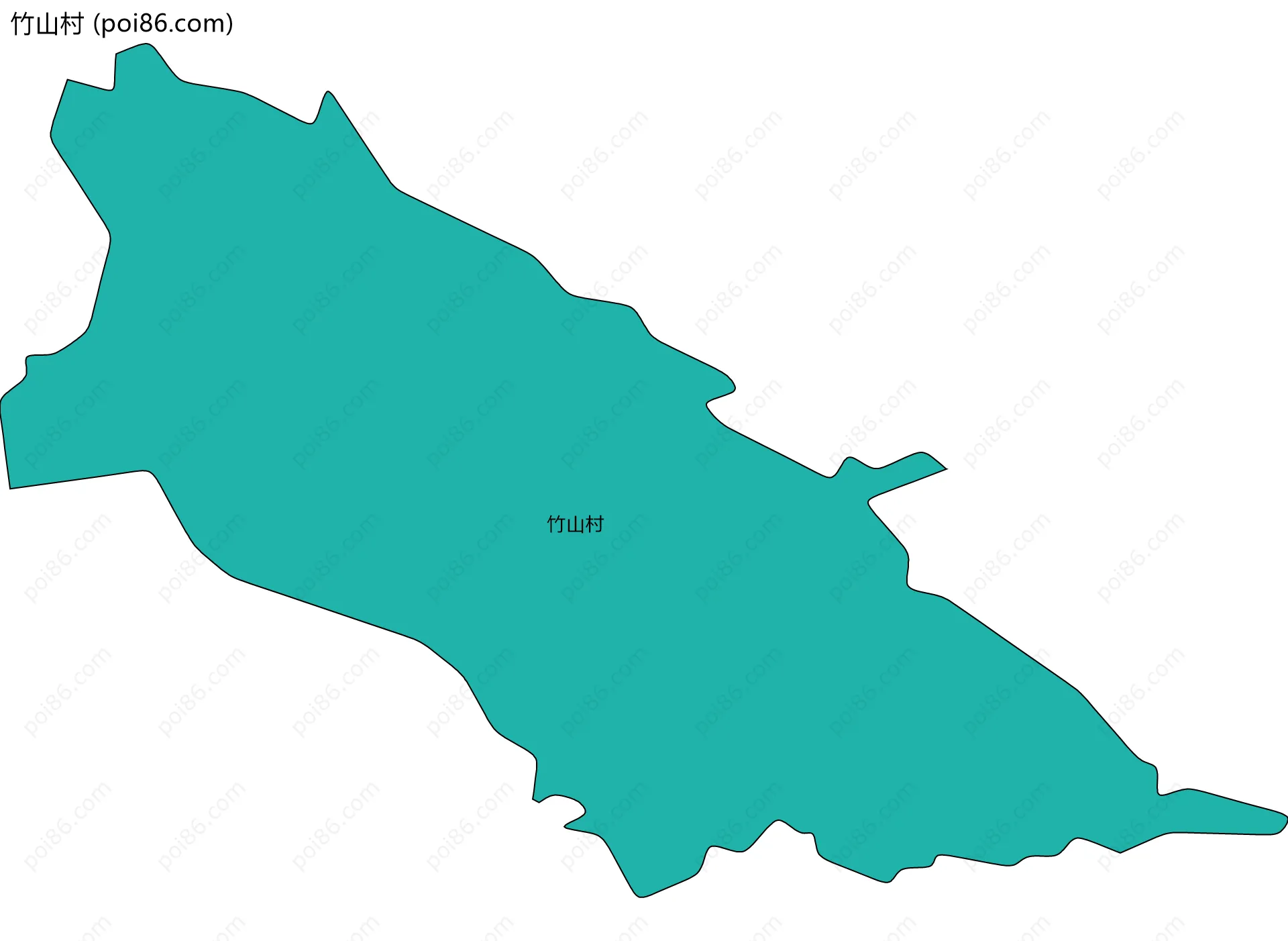 竹山村边界地图