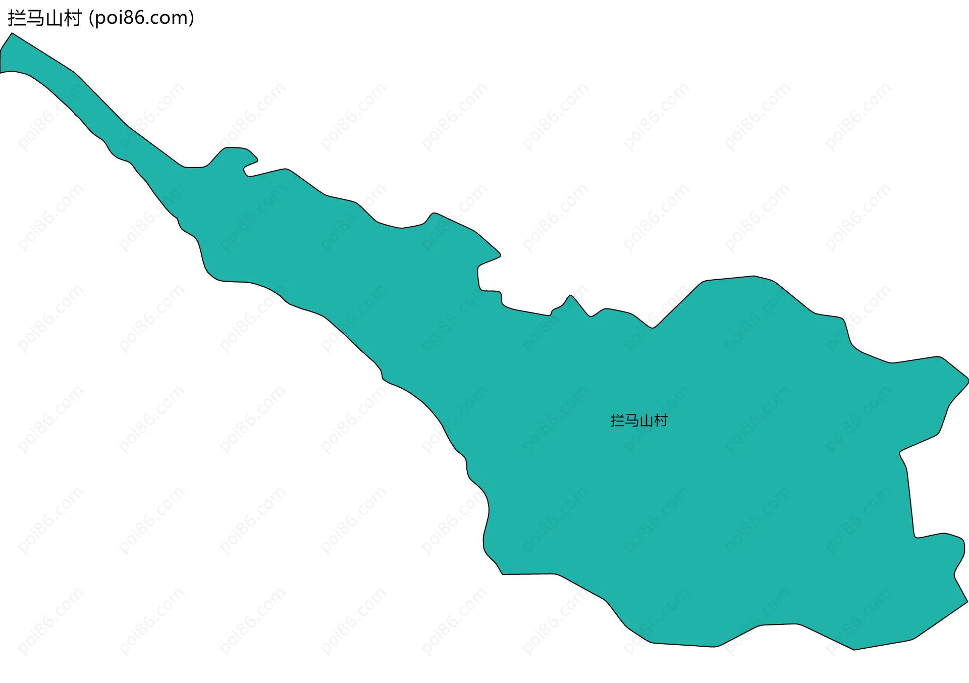 拦马山村边界地图