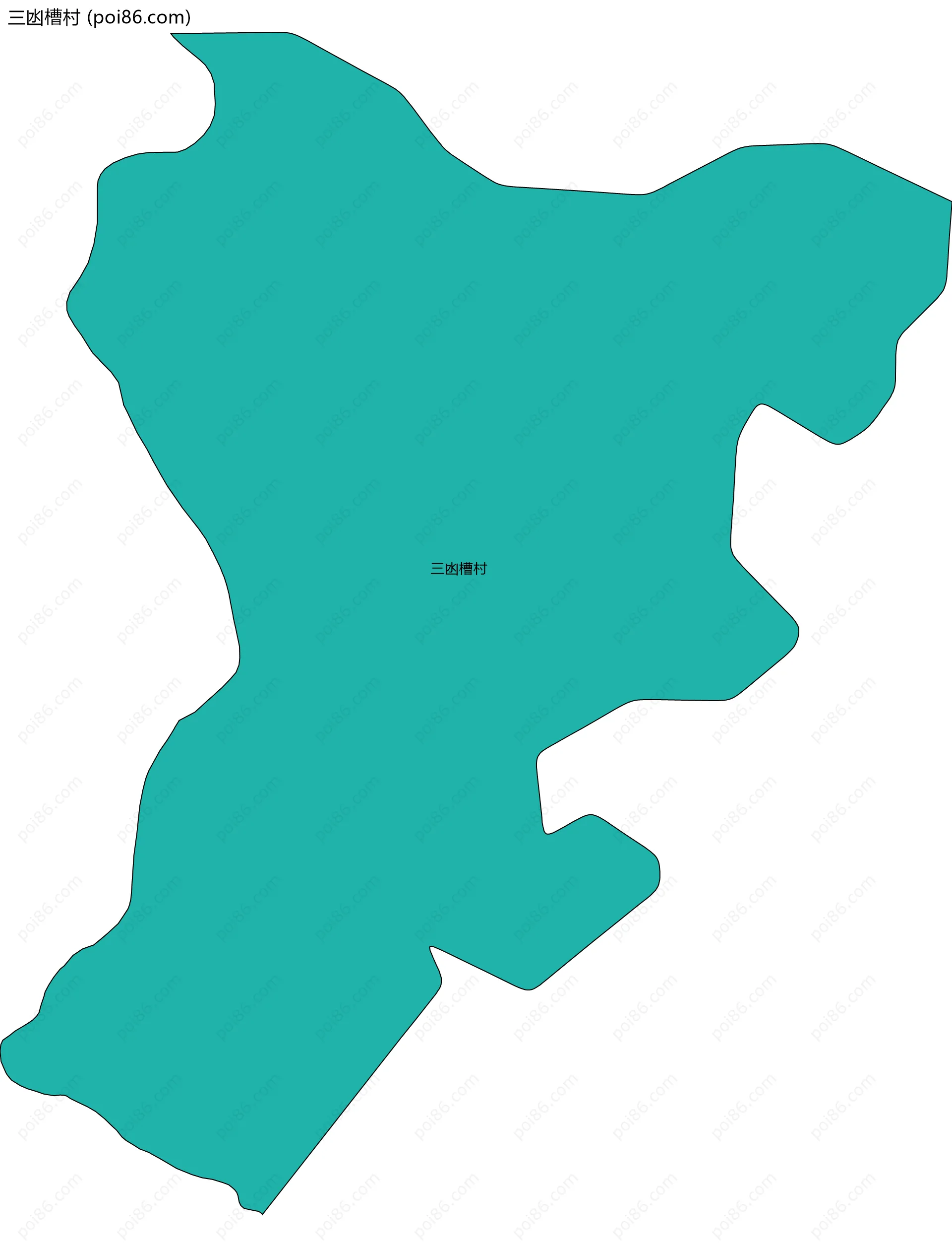 三凼槽村边界地图