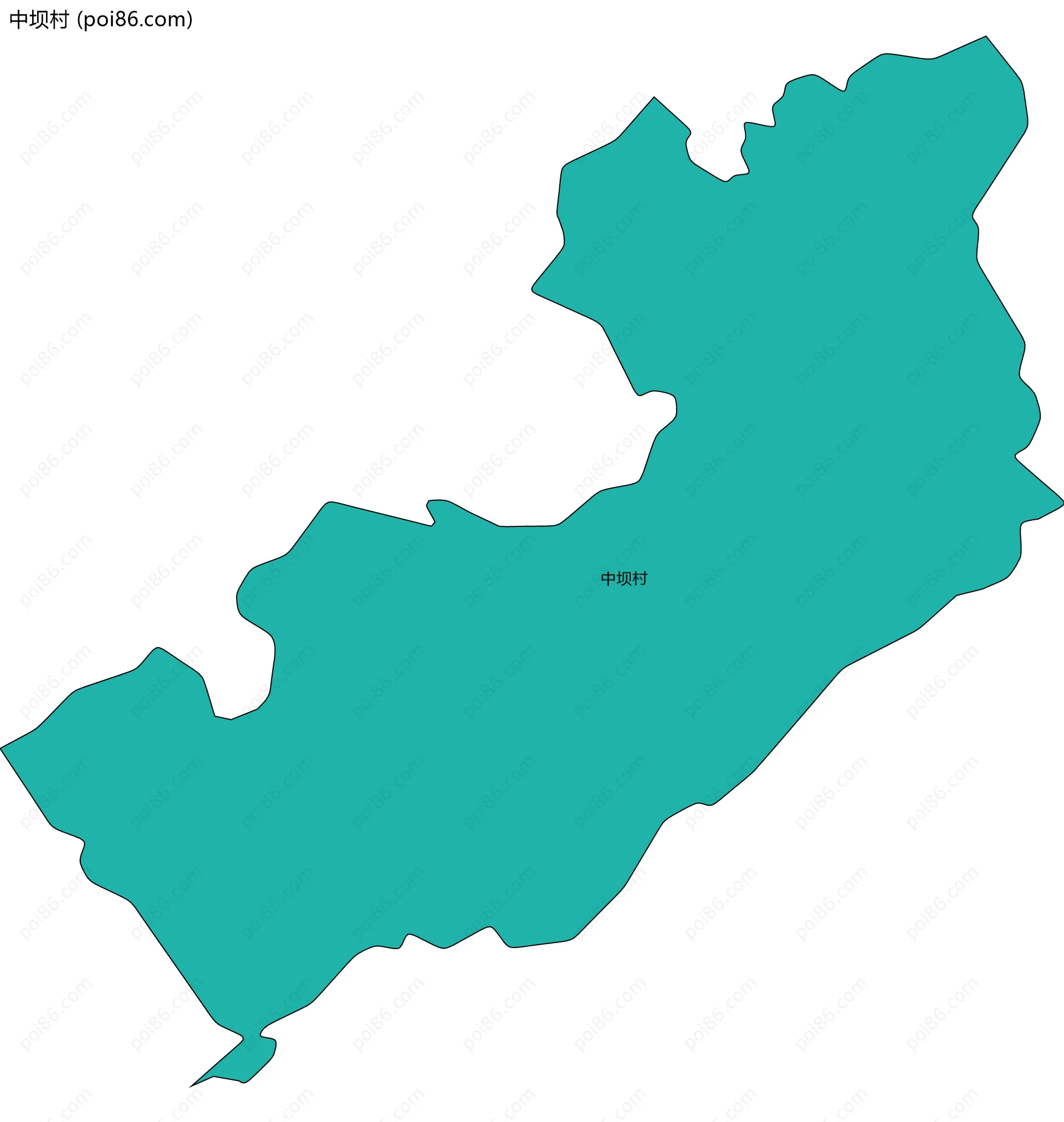 中坝村边界地图