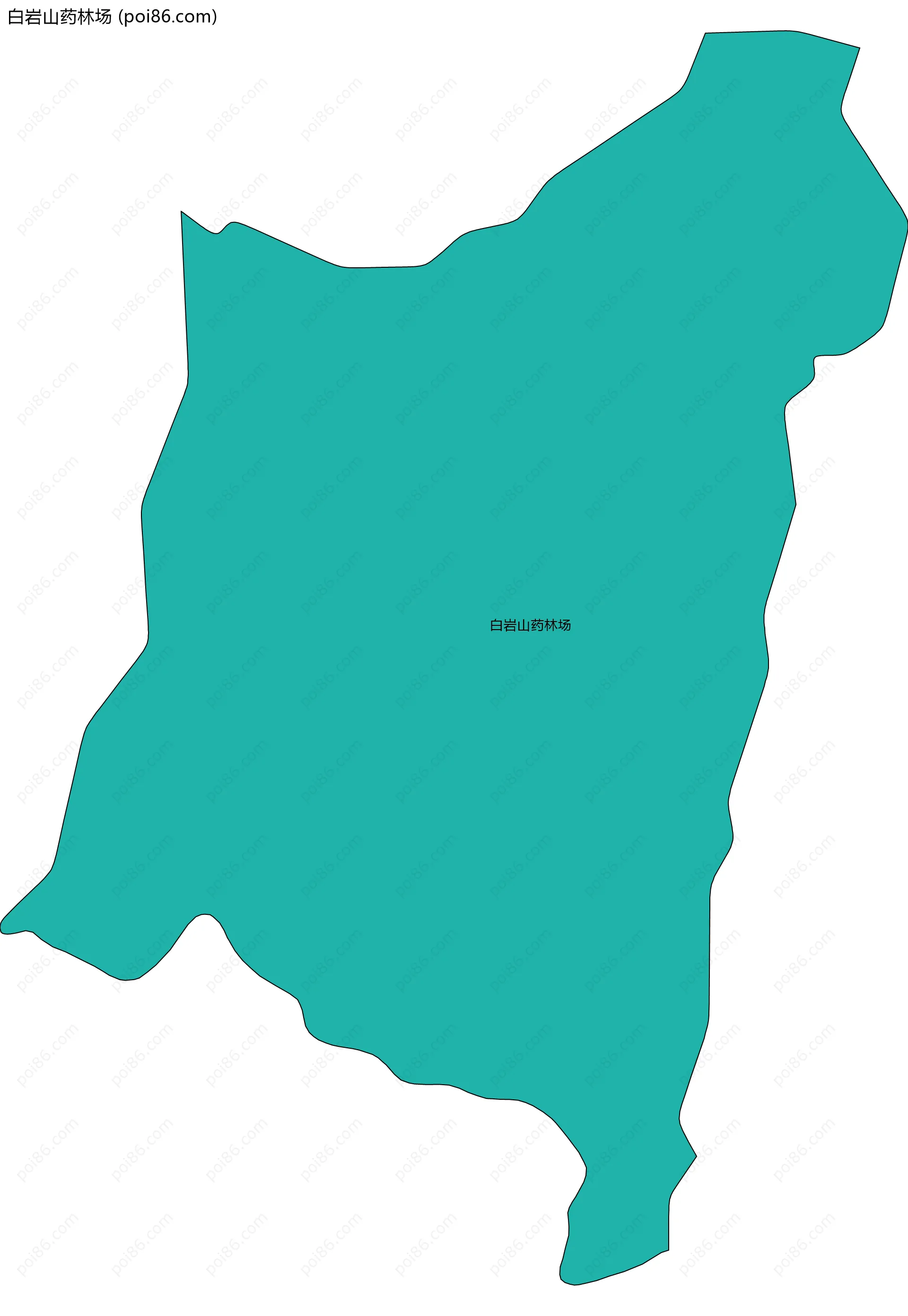 白岩山药林场边界地图