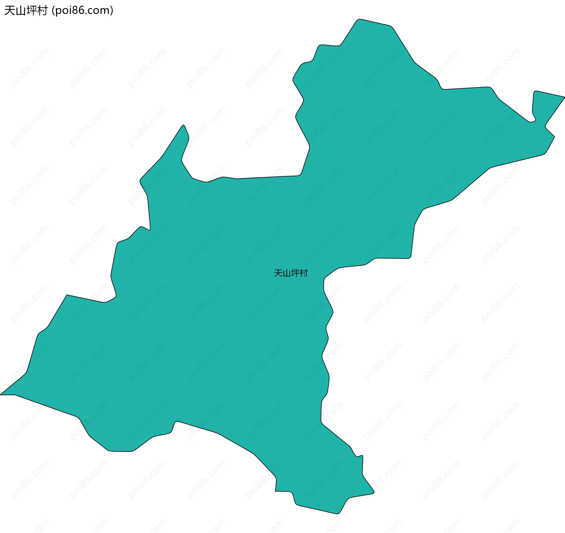 天山坪村边界地图