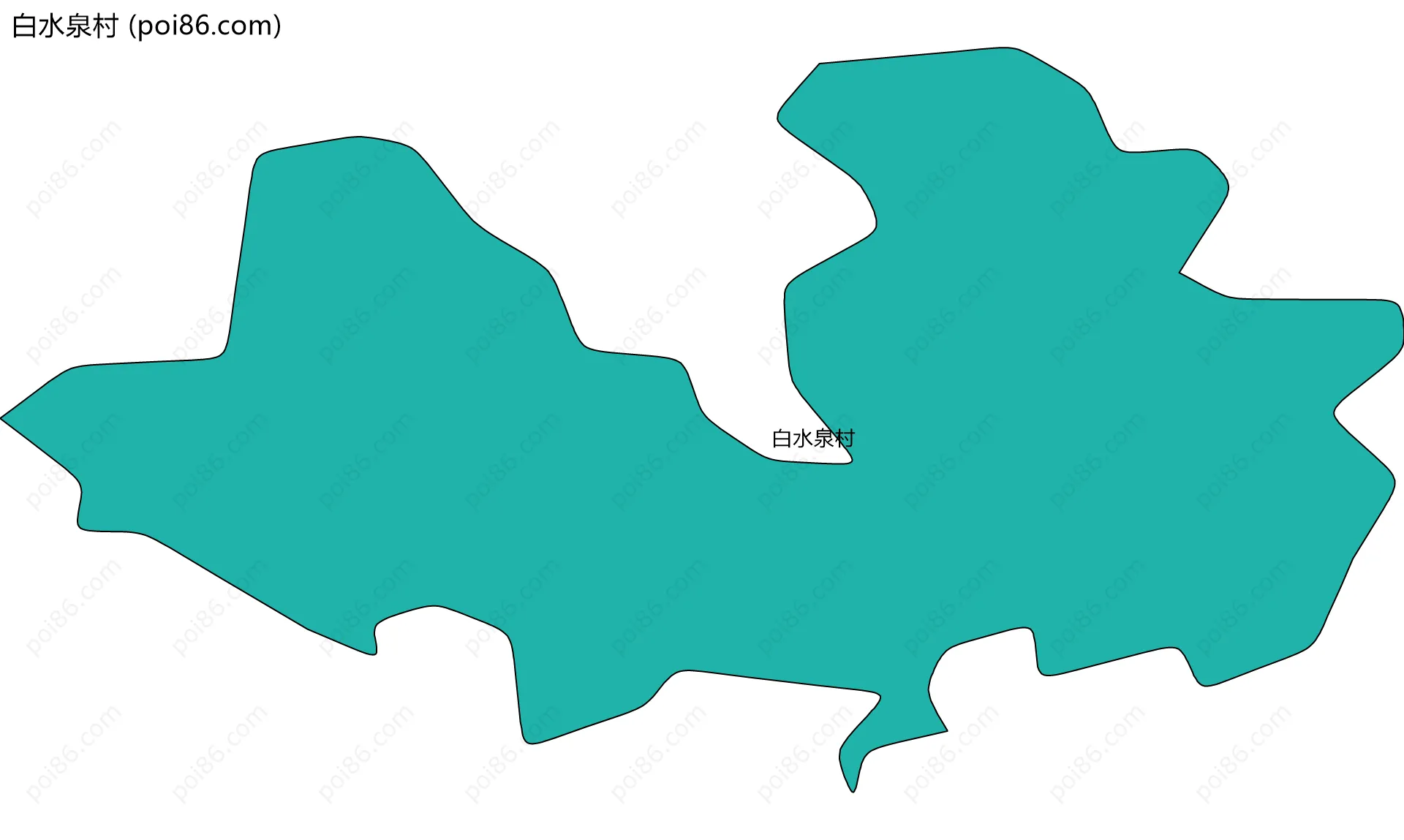 白水泉村边界地图