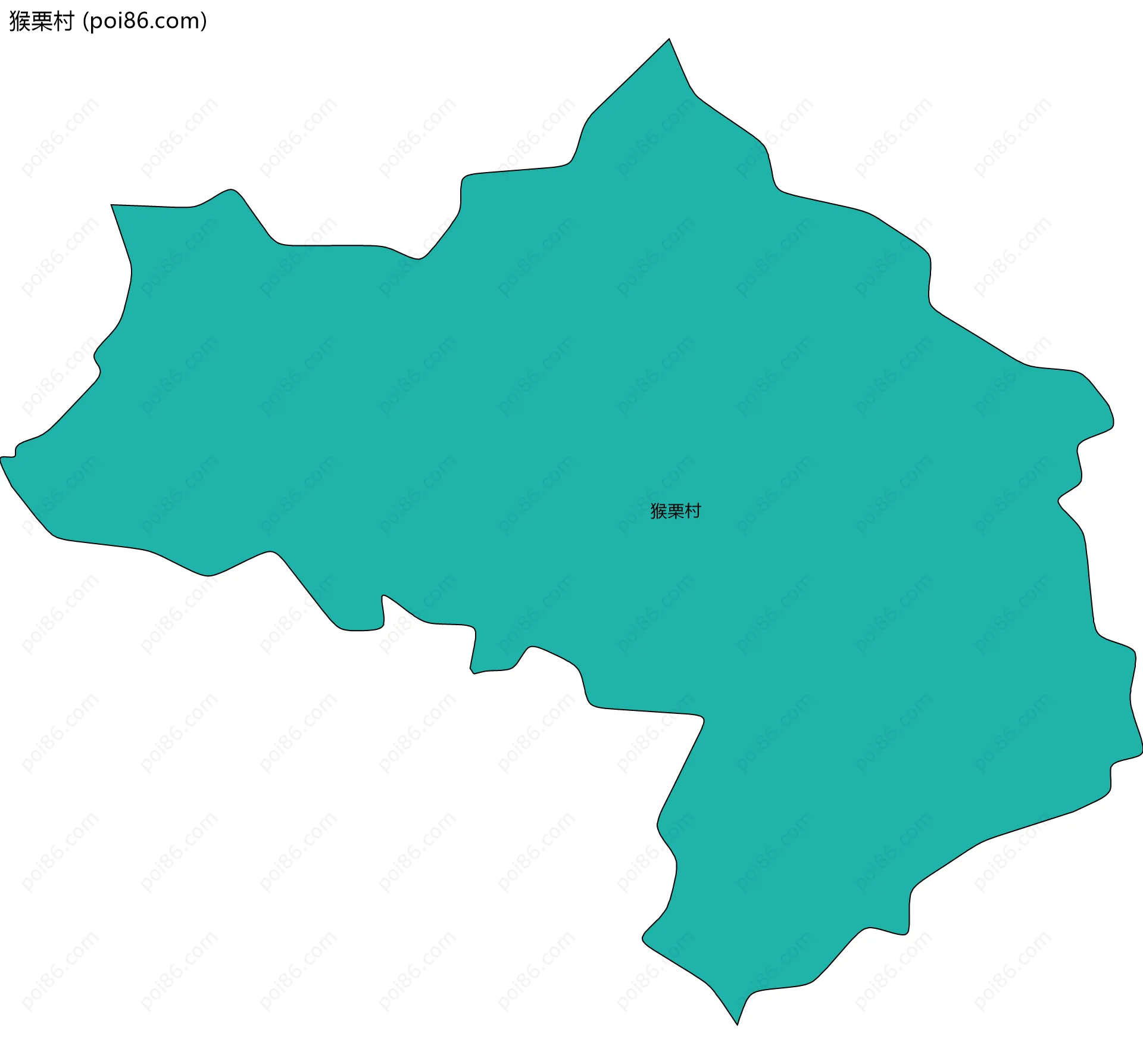 猴栗村边界地图