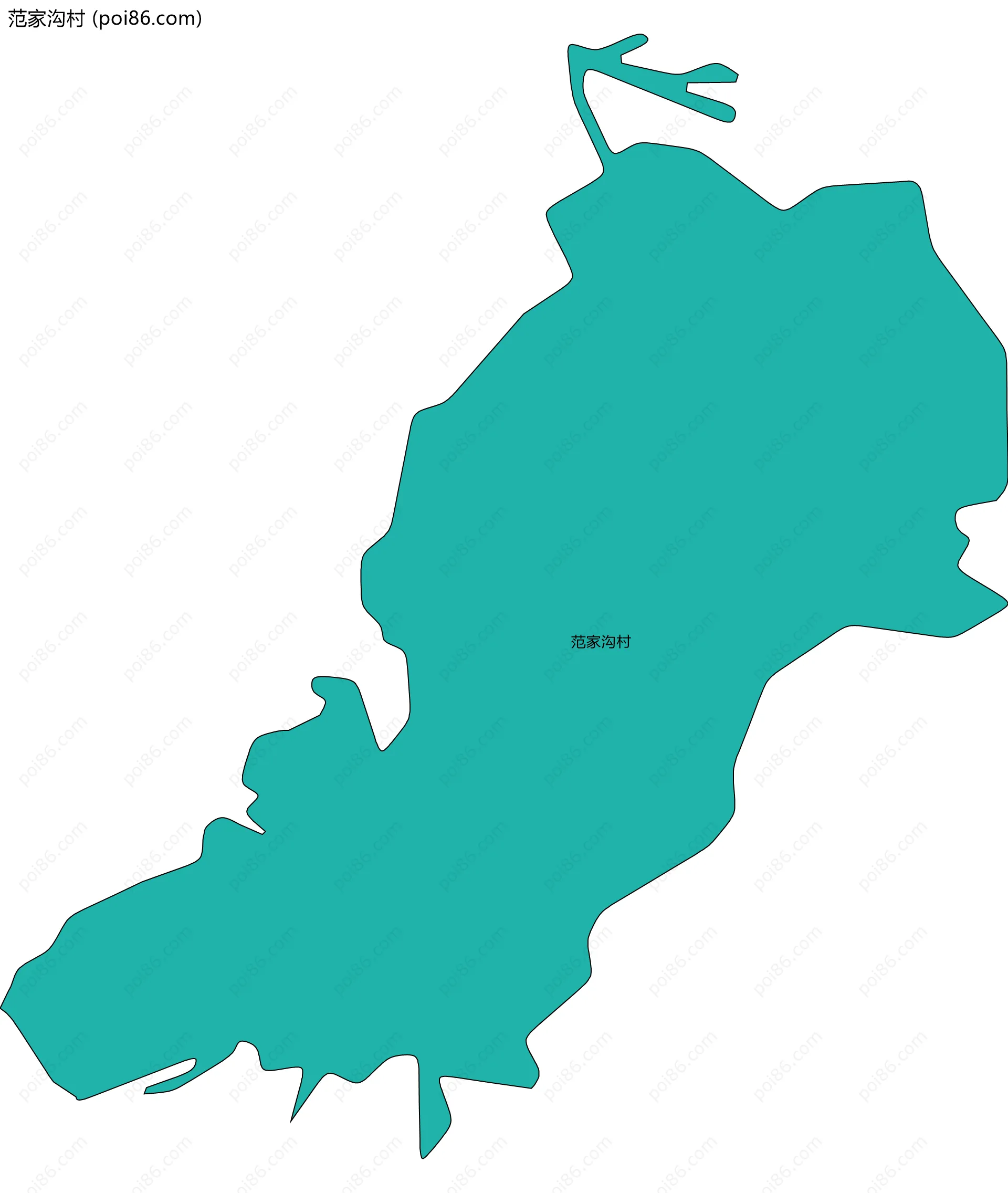 范家沟村边界地图