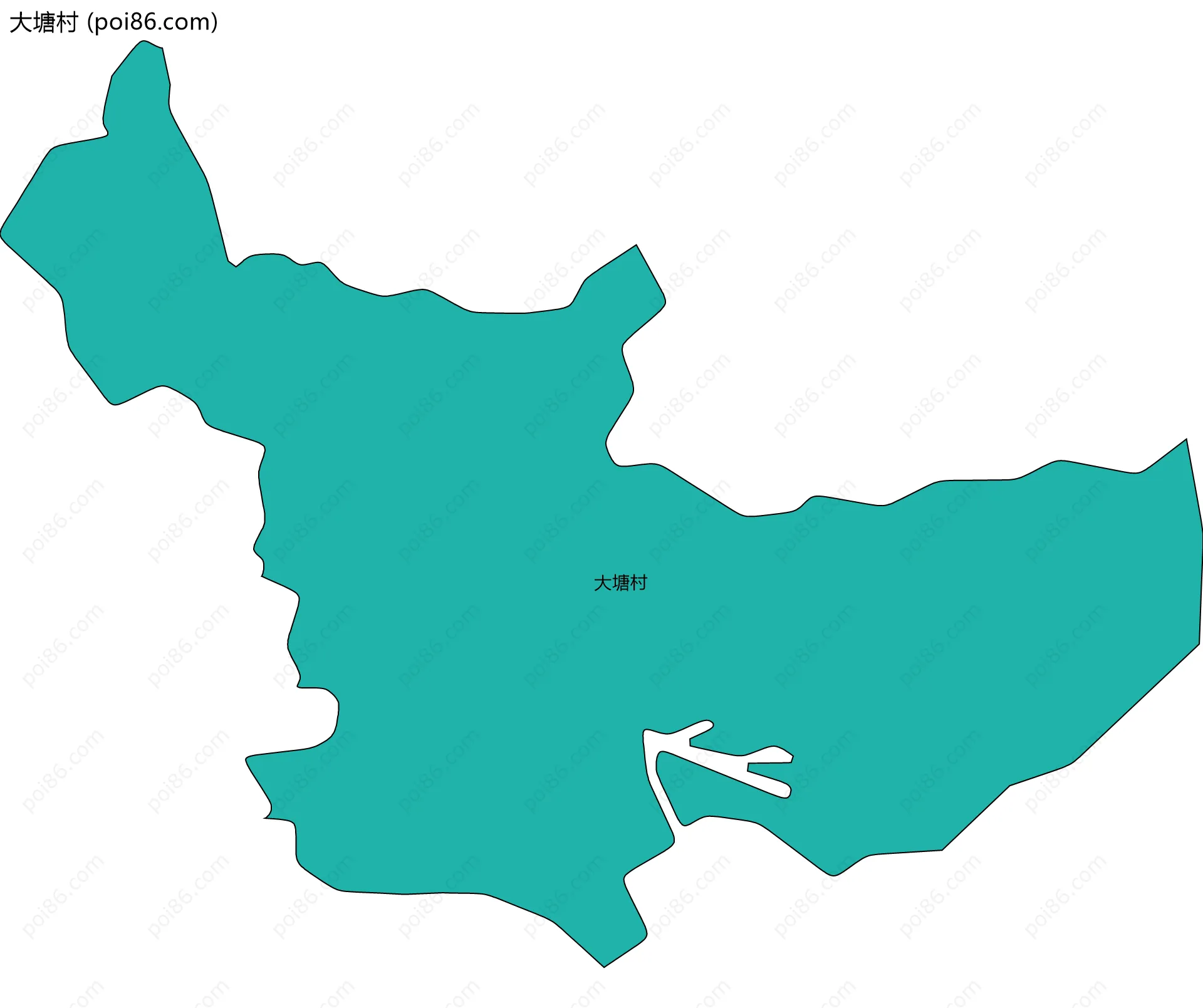 大塘村边界地图