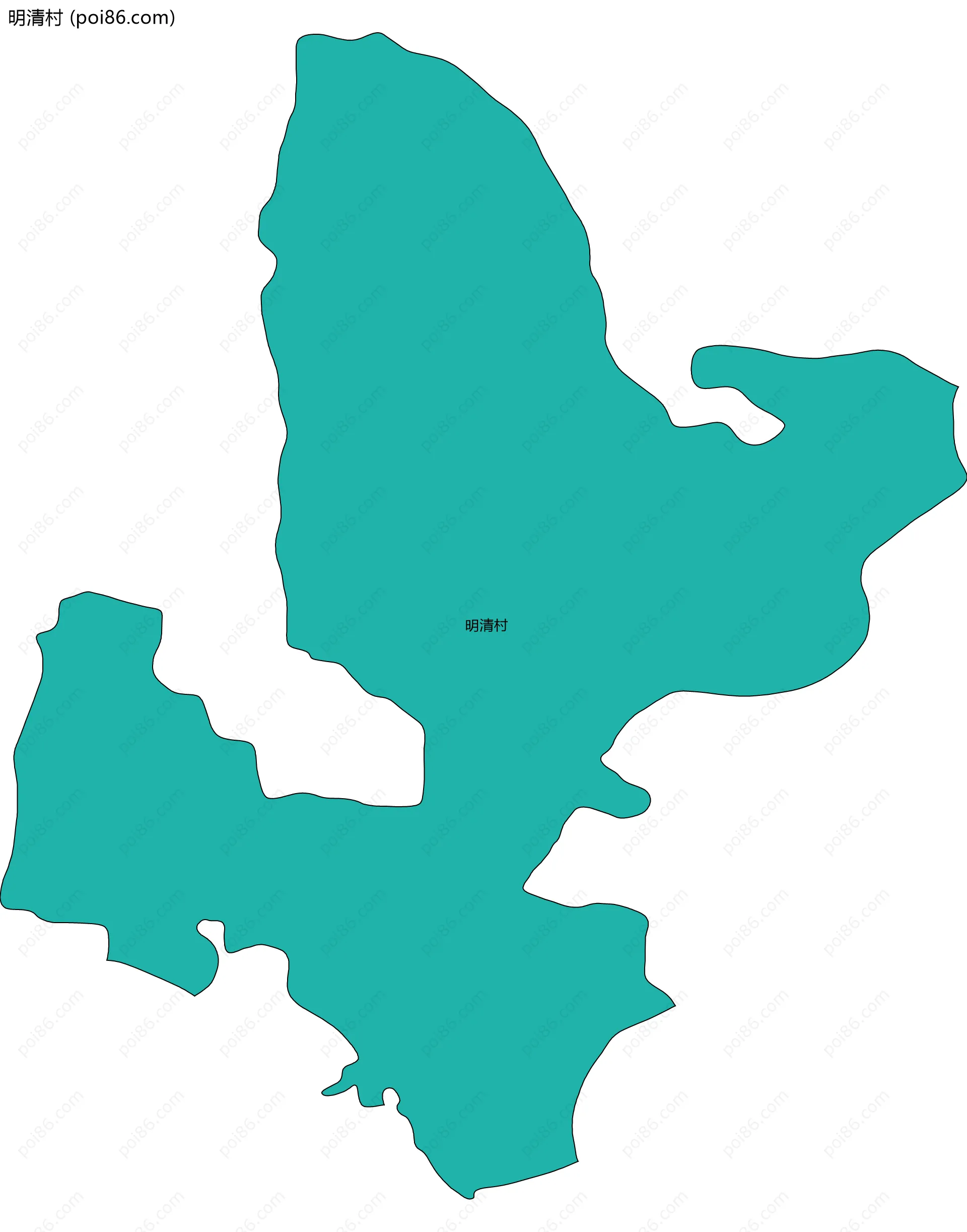 明清村边界地图