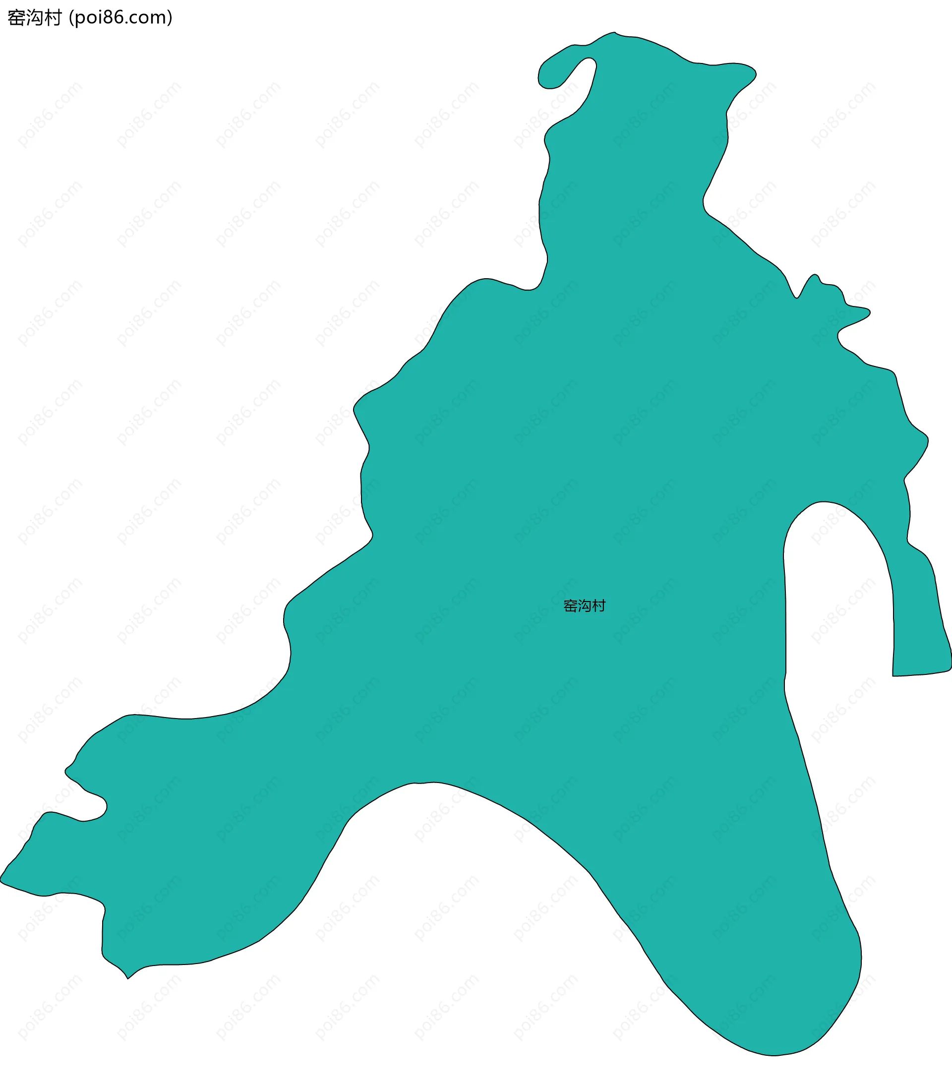 窑沟村边界地图