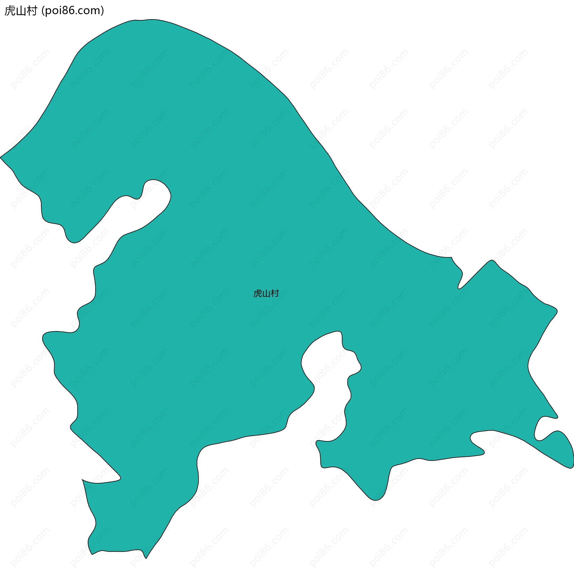 虎山村边界地图