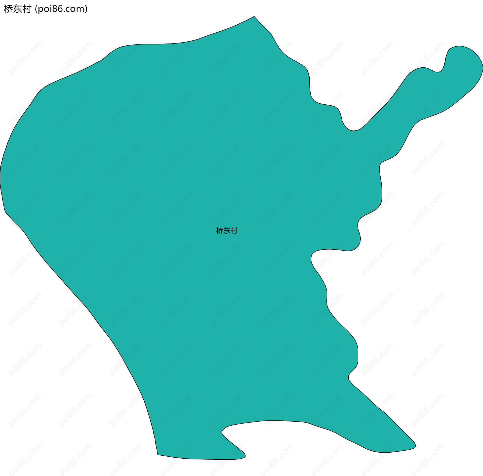 桥东村边界地图