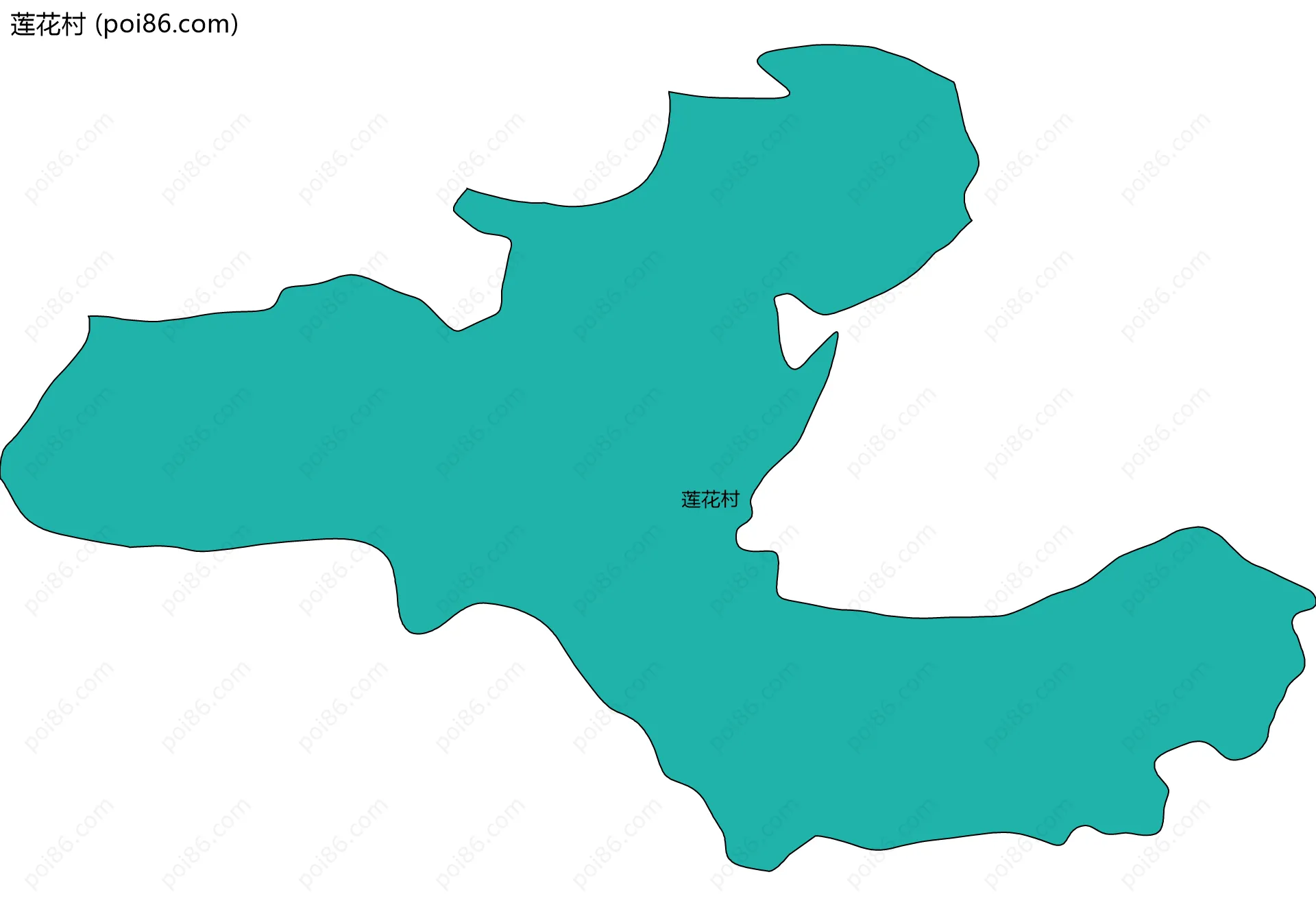 莲花村边界地图