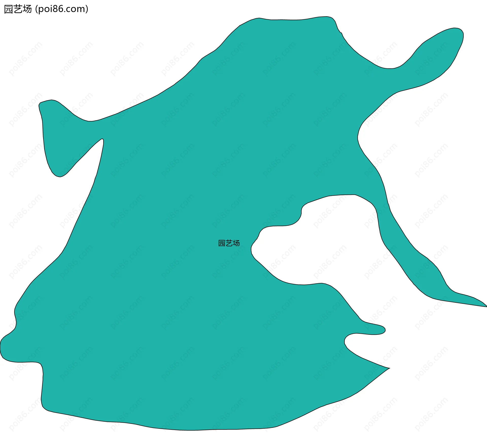 园艺场边界地图