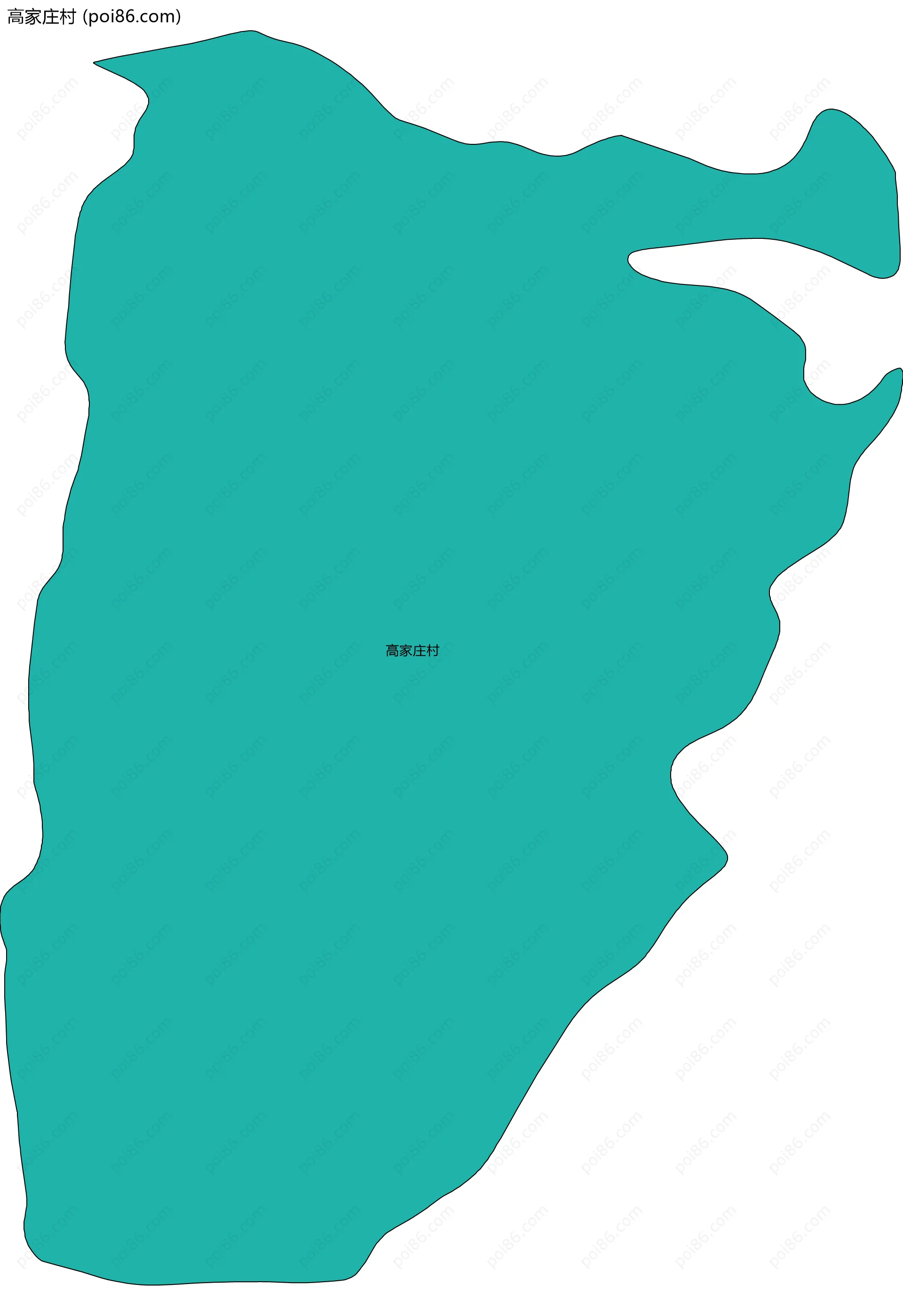 高家庄村边界地图