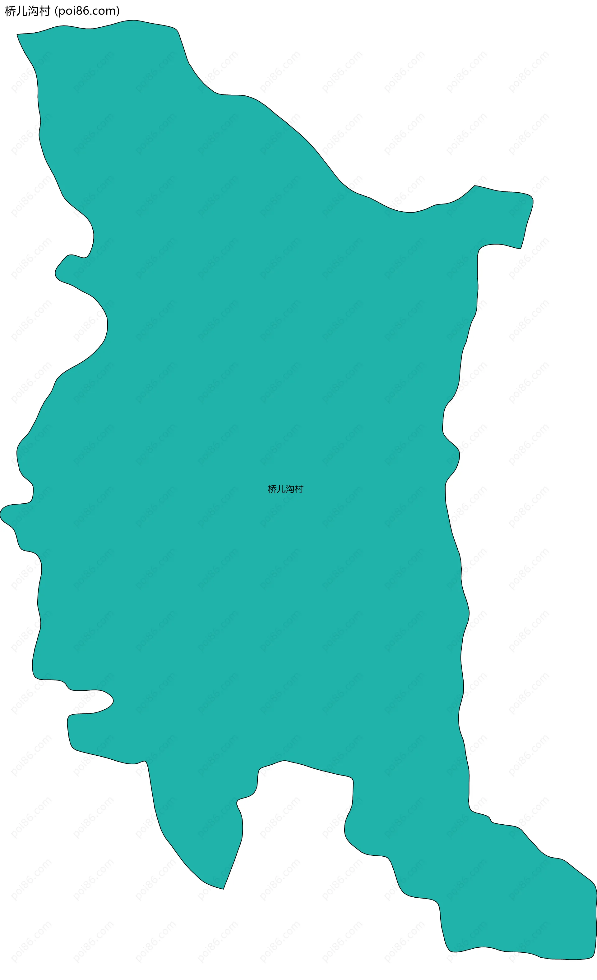 桥儿沟村边界地图