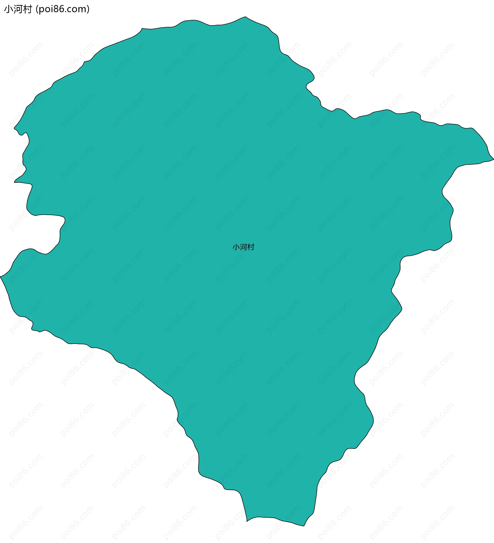 小河村边界地图