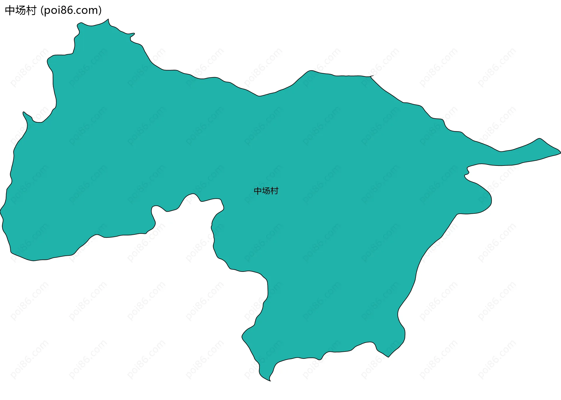 中场村边界地图
