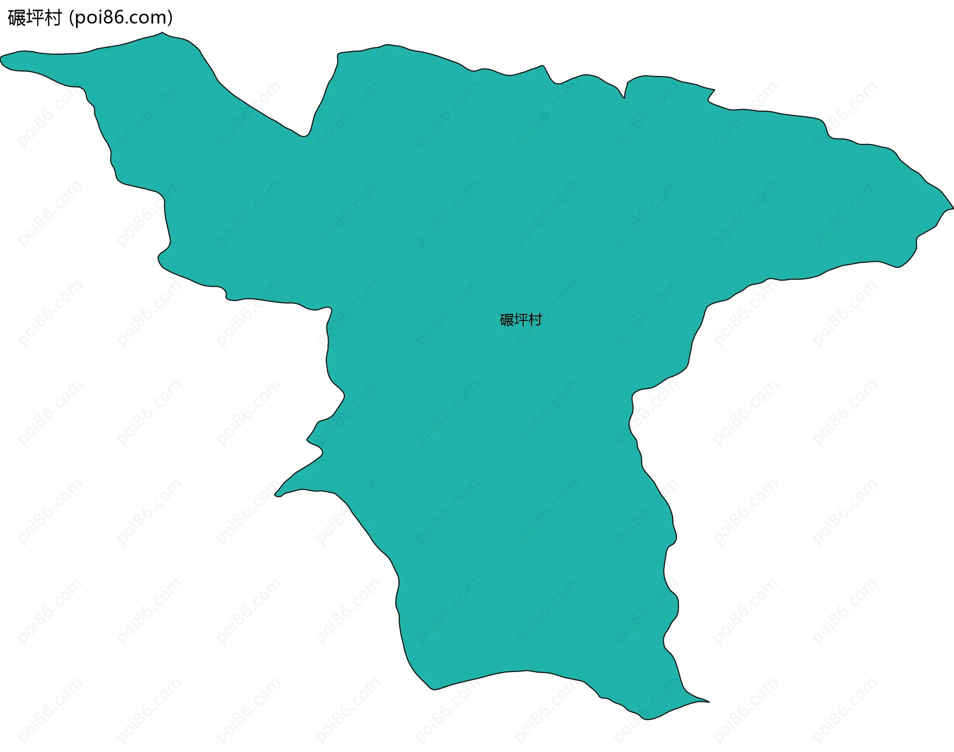 碾坪村边界地图