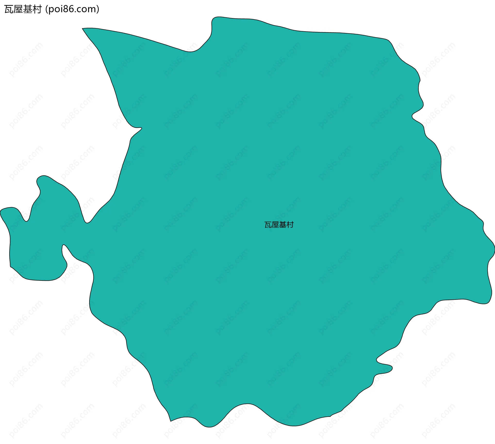 瓦屋基村边界地图