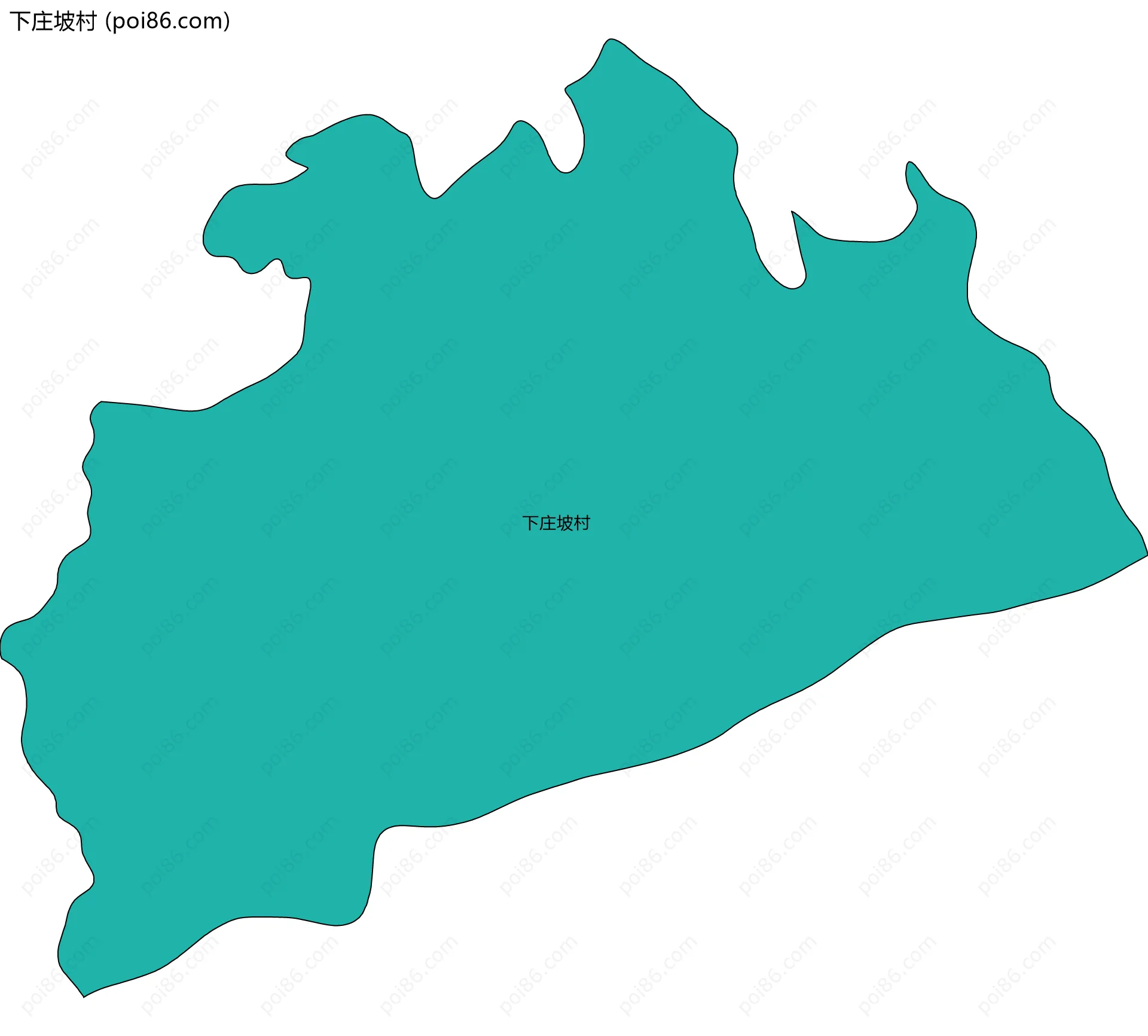 下庄坡村边界地图