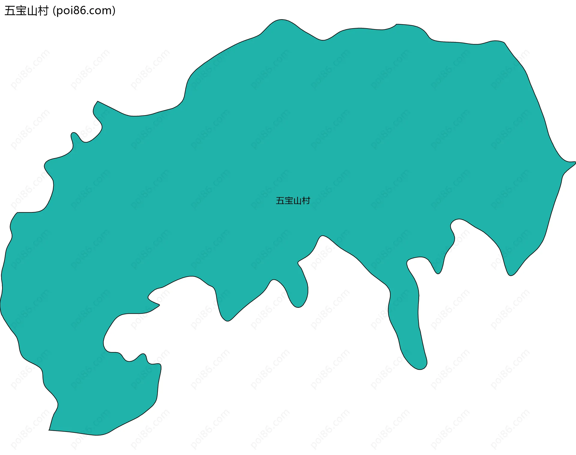 五宝山村边界地图
