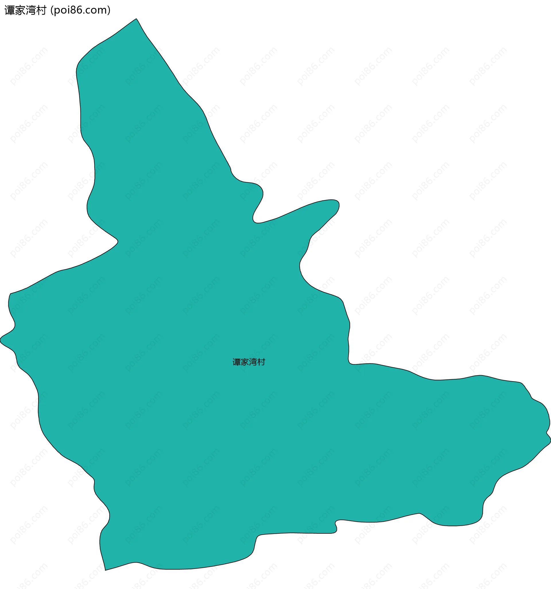 谭家湾村边界地图