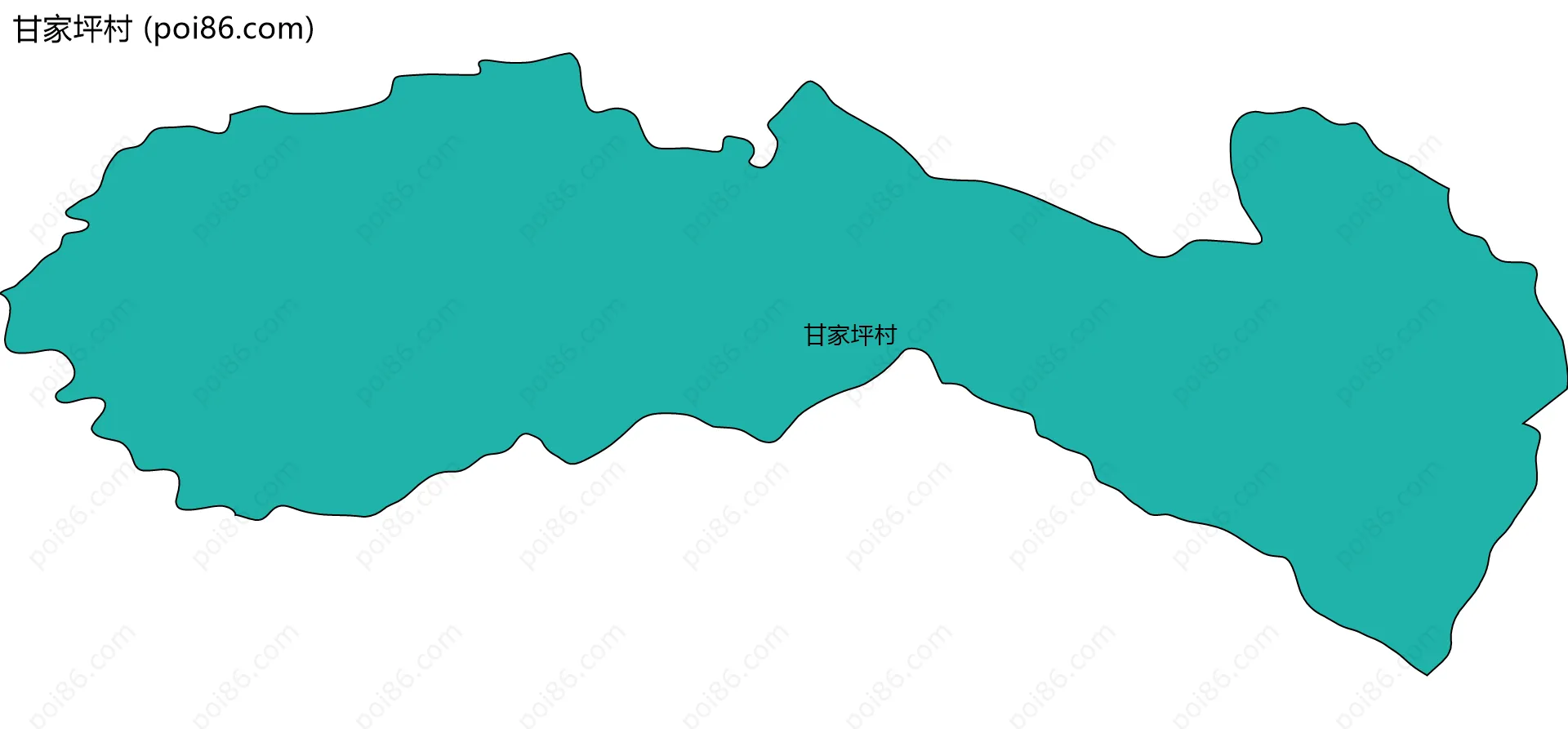 甘家坪村边界地图