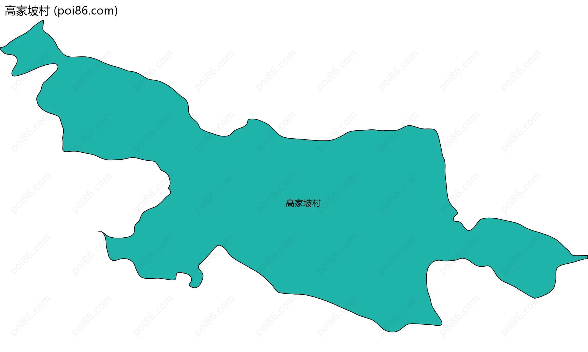 高家坡村边界地图