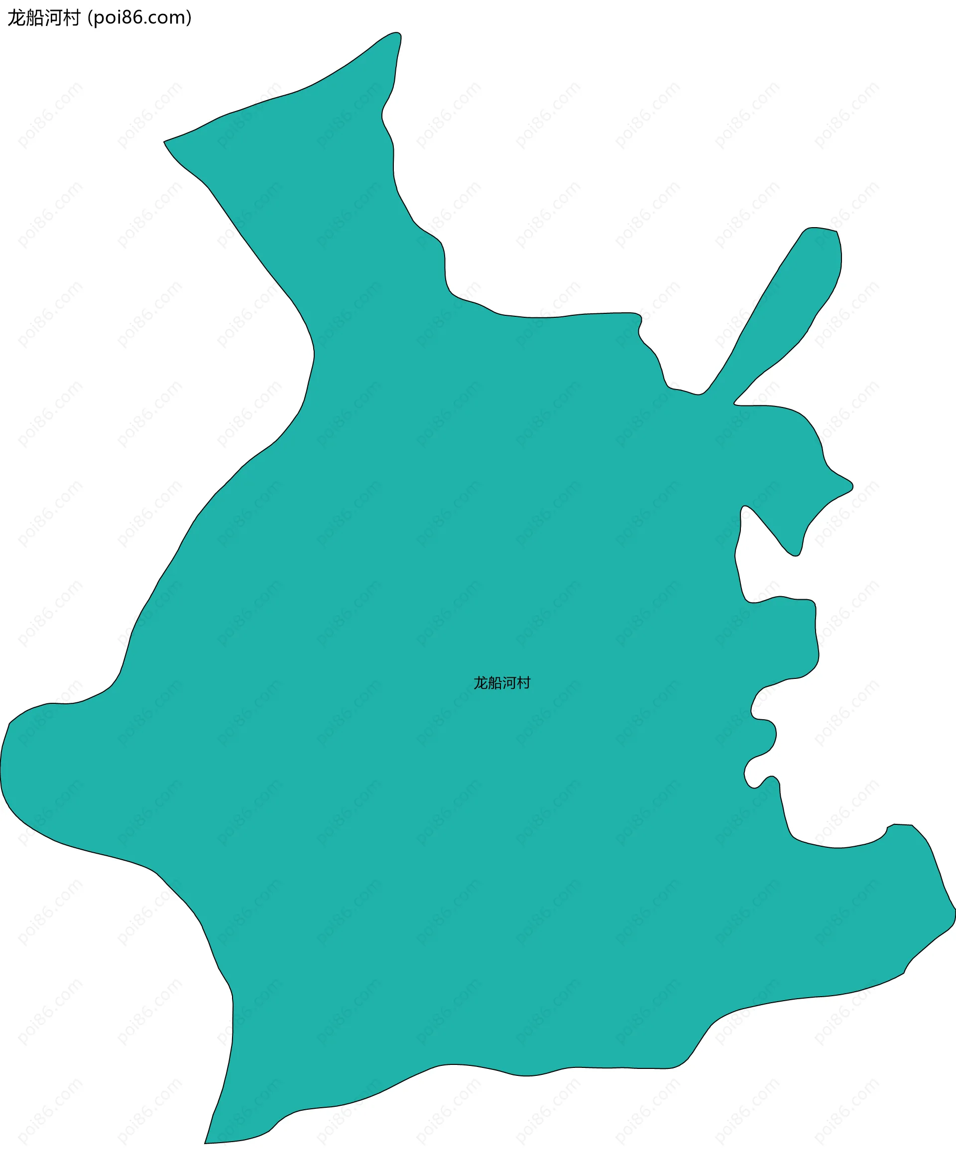 龙船河村边界地图