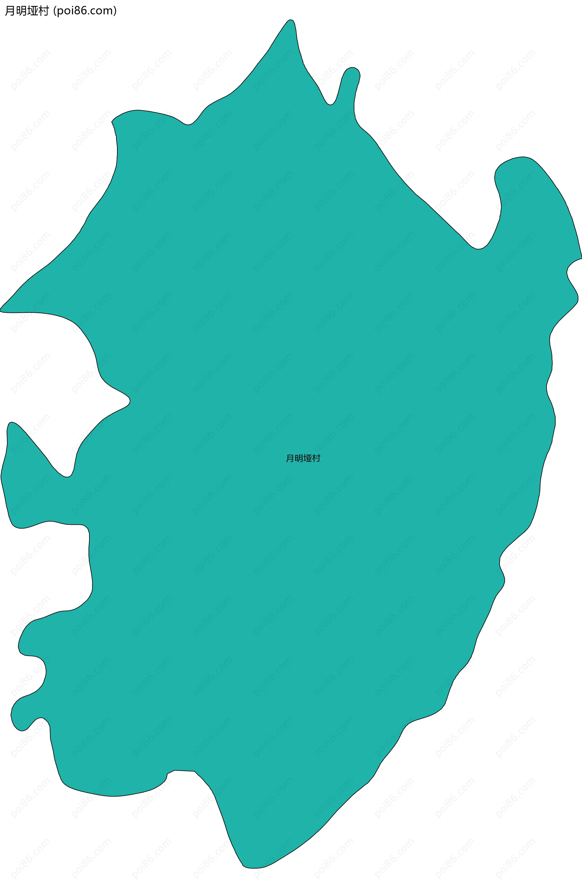 月明垭村边界地图