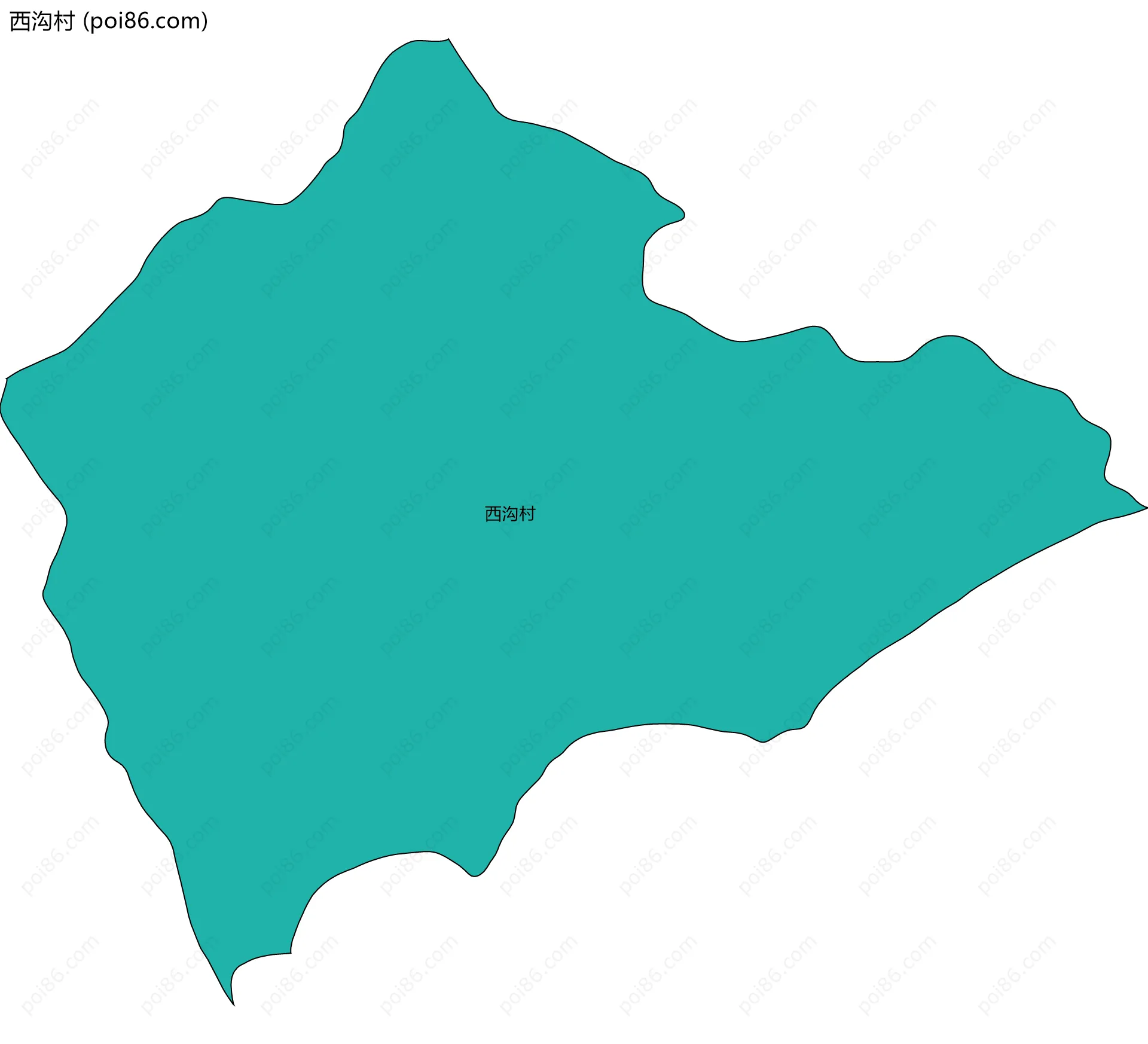 西沟村边界地图