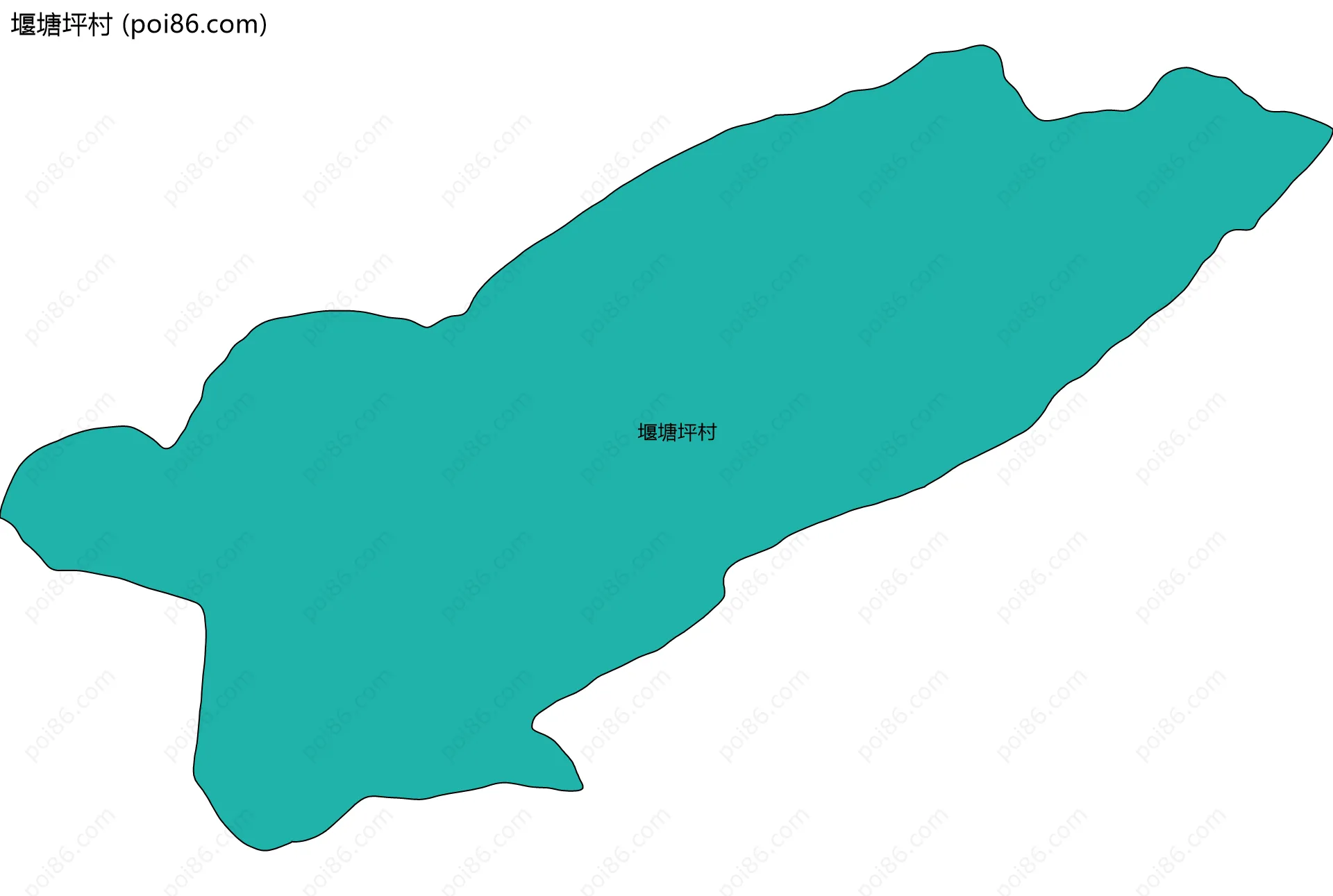 堰塘坪村边界地图