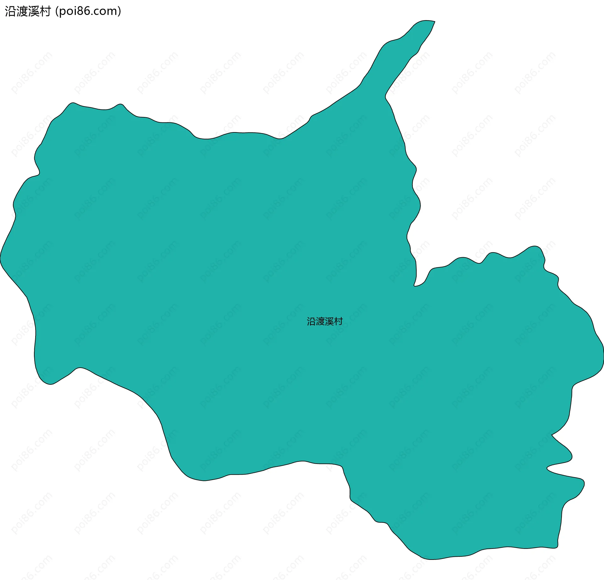 沿渡溪村边界地图