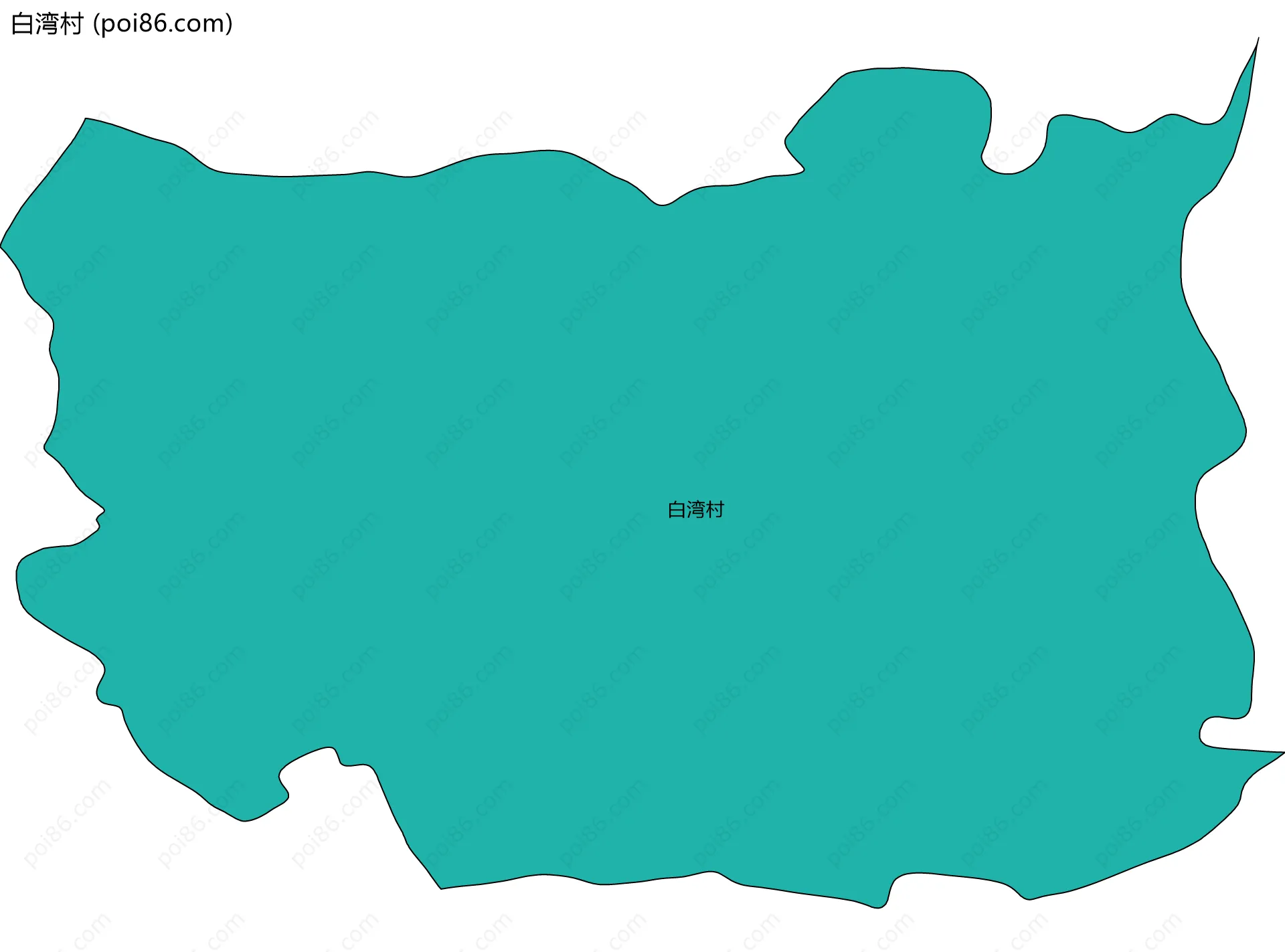 白湾村边界地图