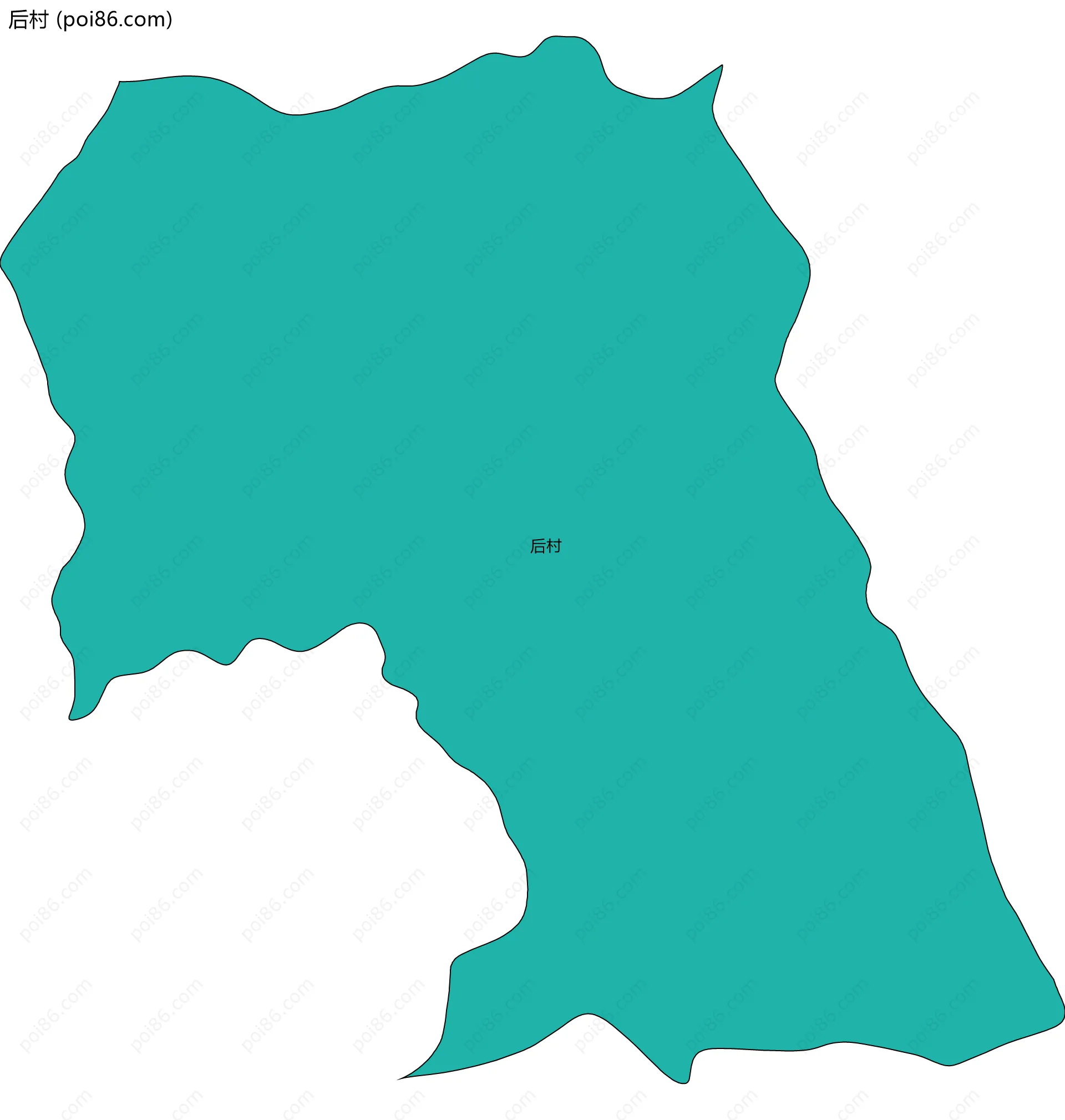 后村边界地图