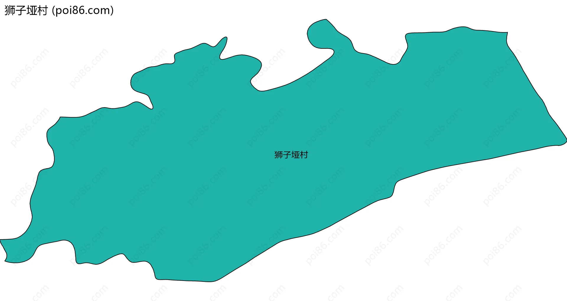 狮子垭村边界地图