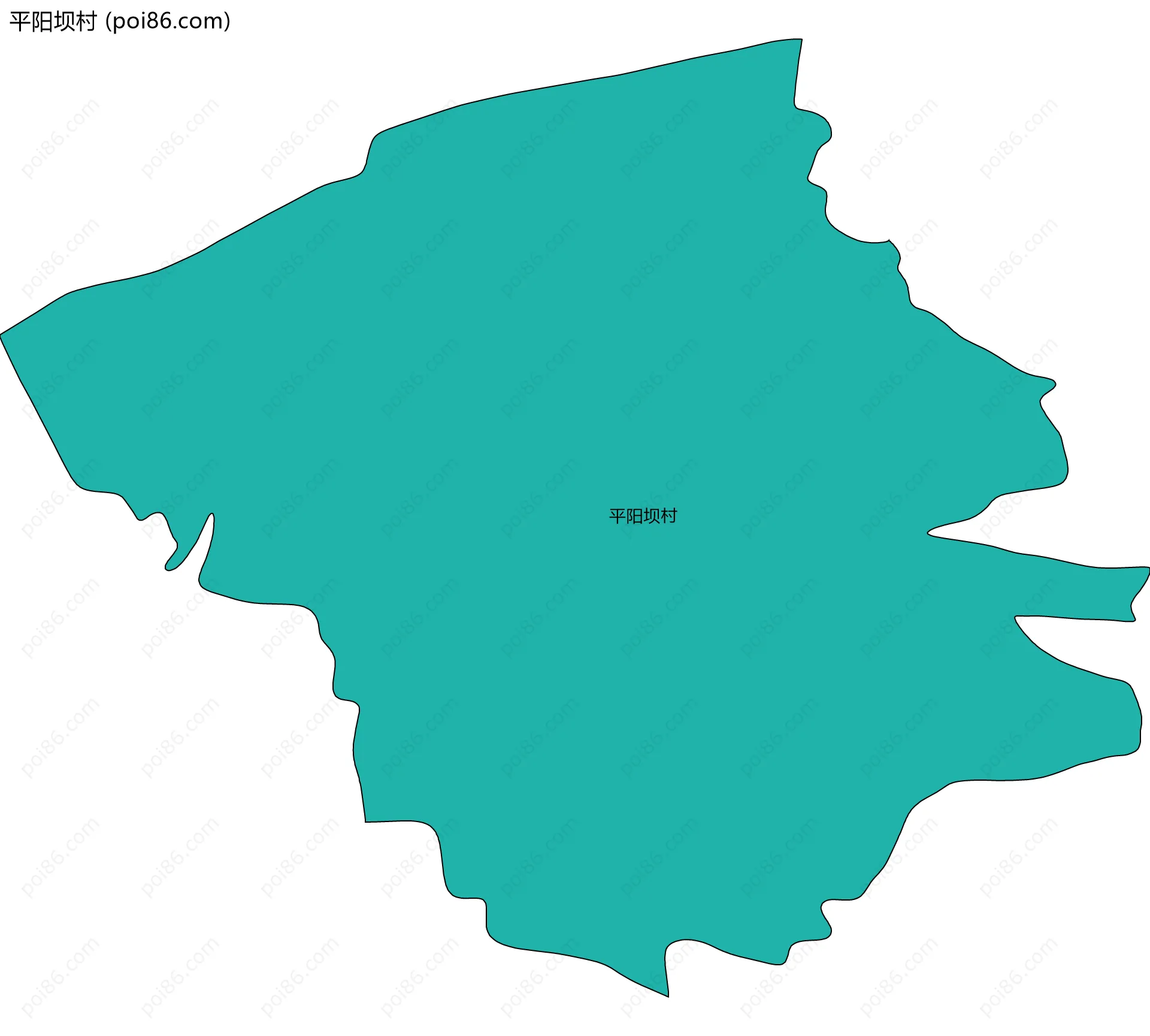 平阳坝村边界地图