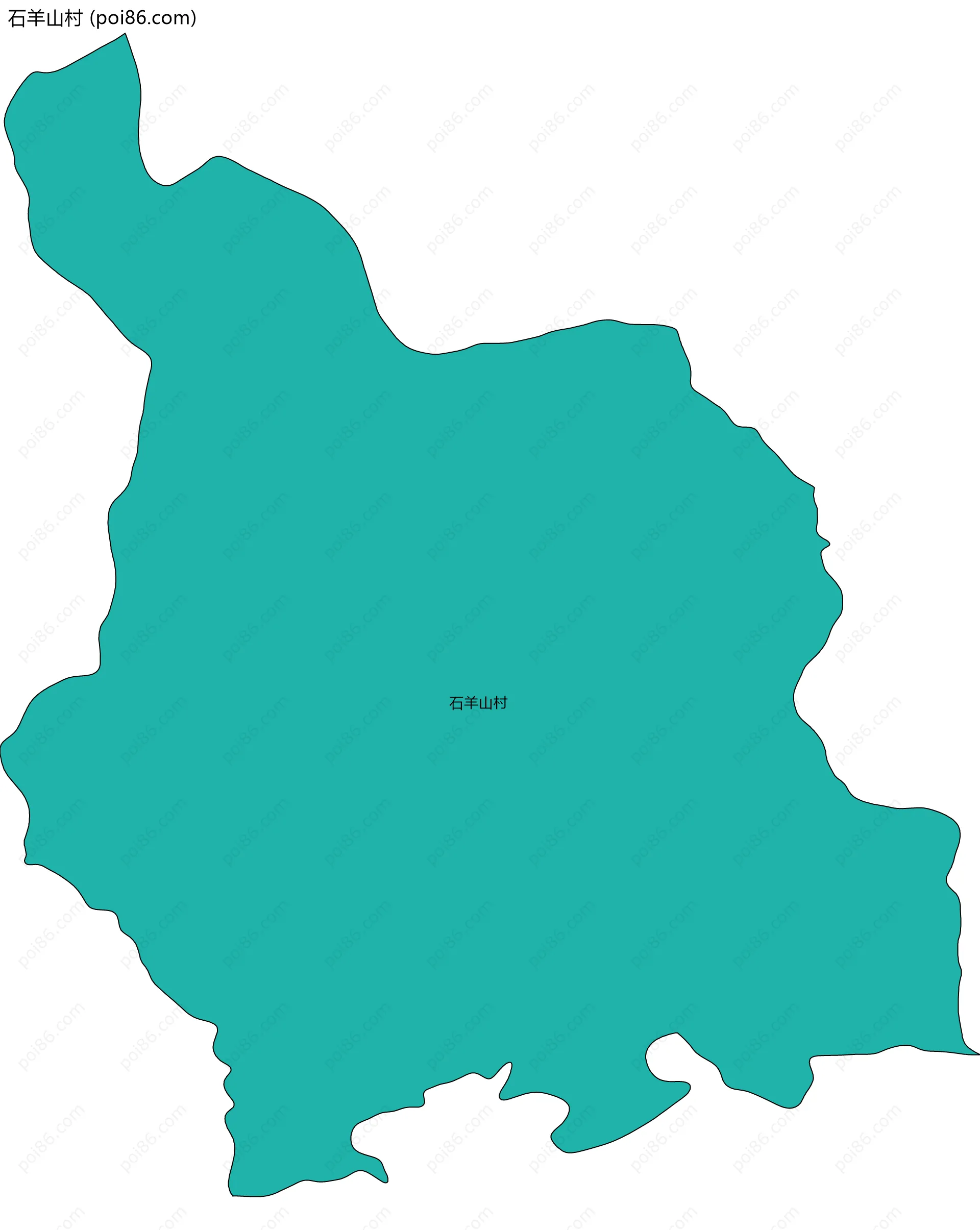 石羊山村边界地图