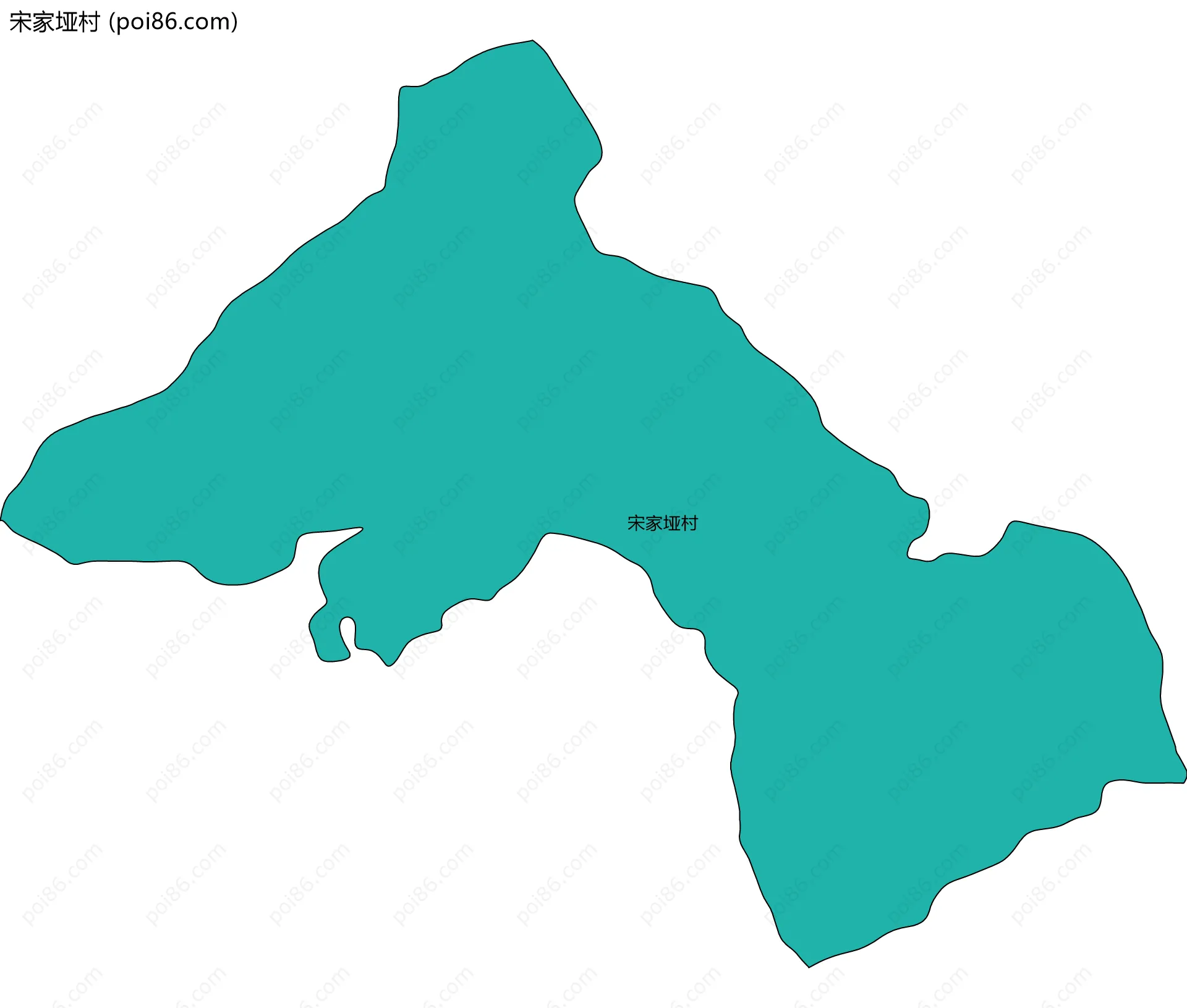 宋家垭村边界地图