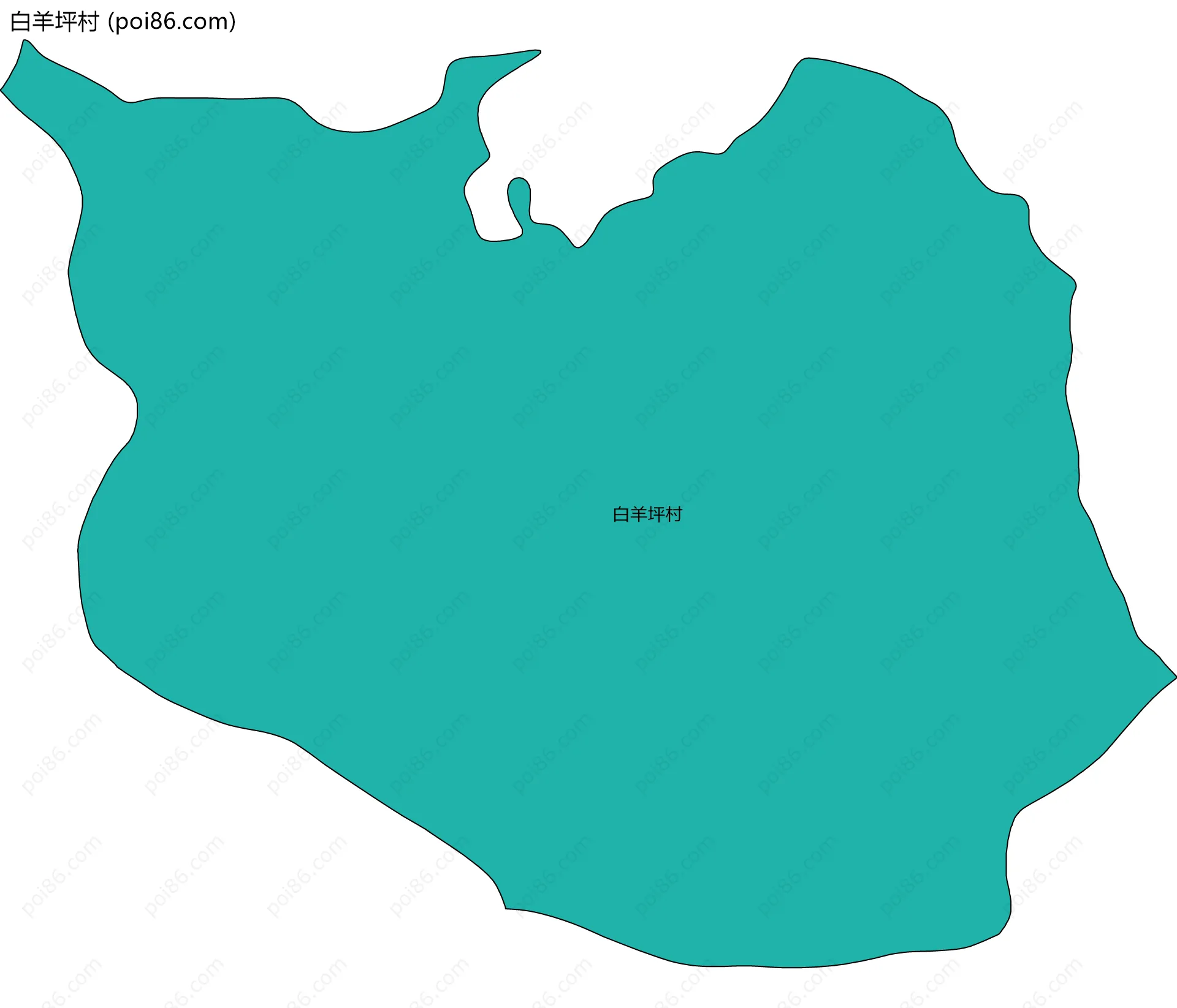 白羊坪村边界地图