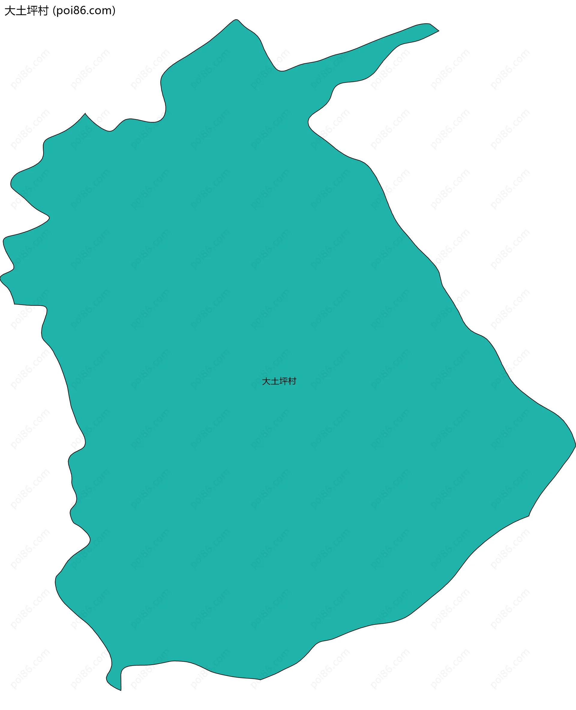 大土坪村边界地图