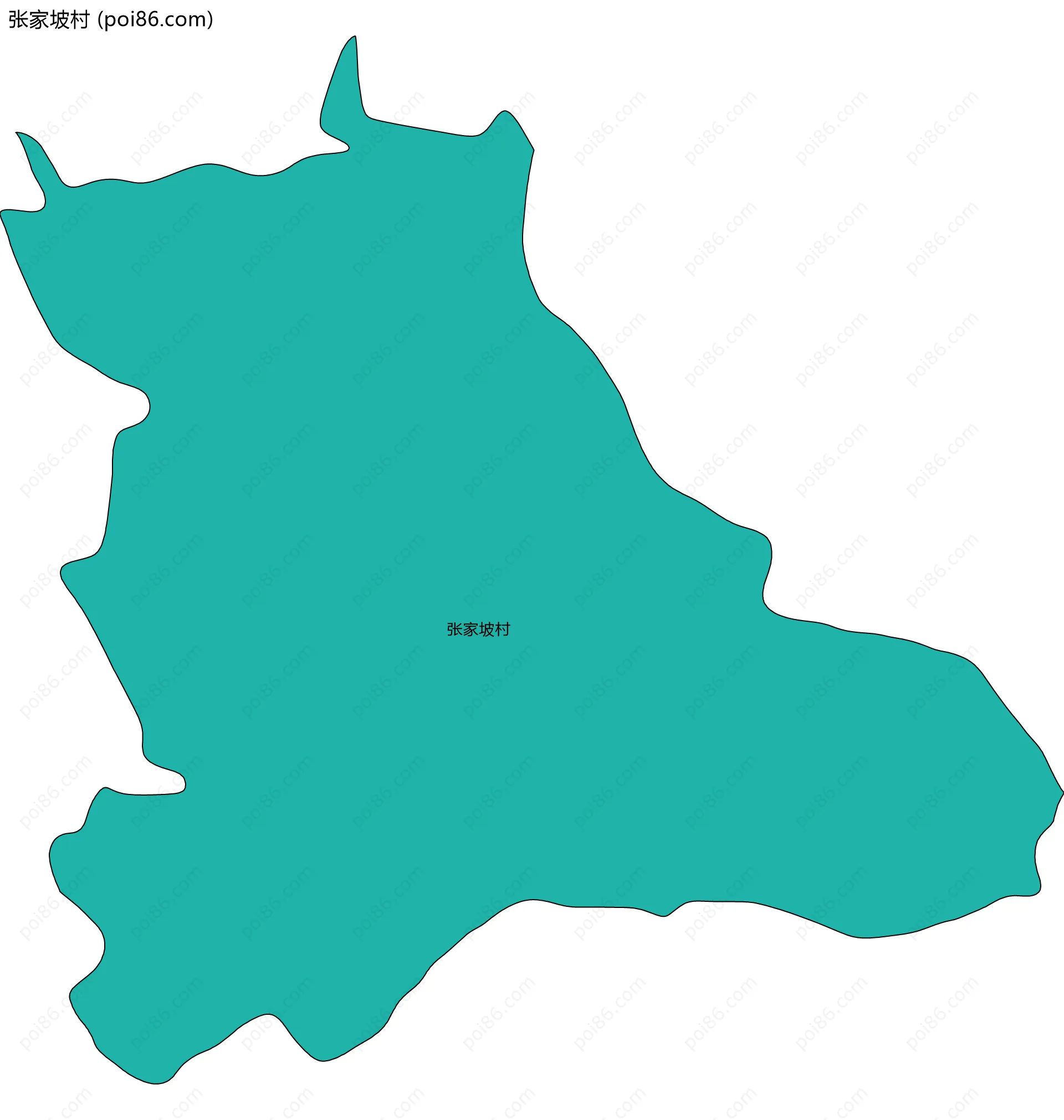 张家坡村边界地图